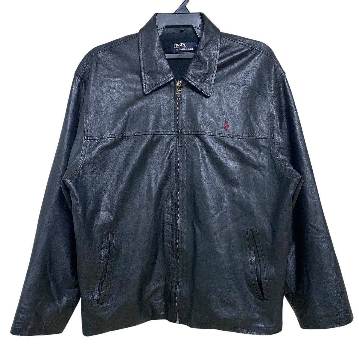 Polo Ralph Lauren Vintage Polo Ralph Lauren Black Leather Jacket Oversized Size US M / EU 48-50 / 2 - 1 Thumbnail