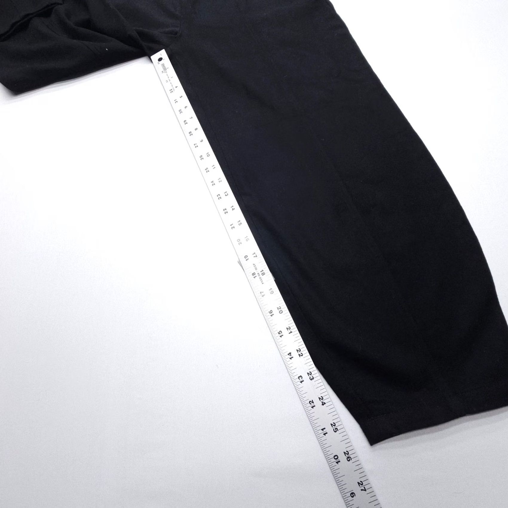 Eileen Fisher Eileen Fisher Pants Womens Medium Black Flannel Wool Flat Front Tapered 26in Inseam NWT Authentic Dress Size 32" / US 10 / IT 46 - 7 Thumbnail
