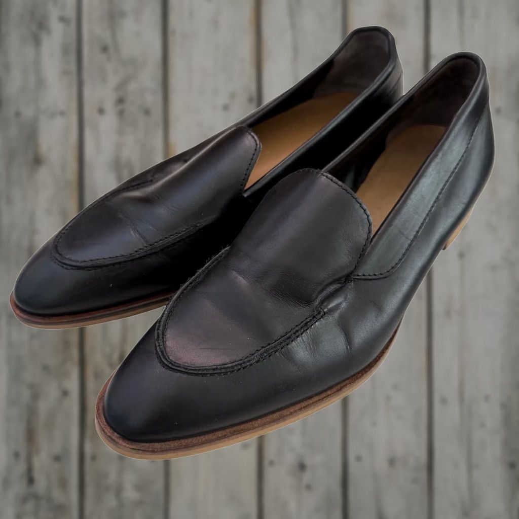 Everlane Everlane Black Leather Pointed-Toe Loafers | Women’s, 7.5, Office/Casual, Minimalist, Pre-Owned Size US 8 / IT 38 - 1 Thumbnail