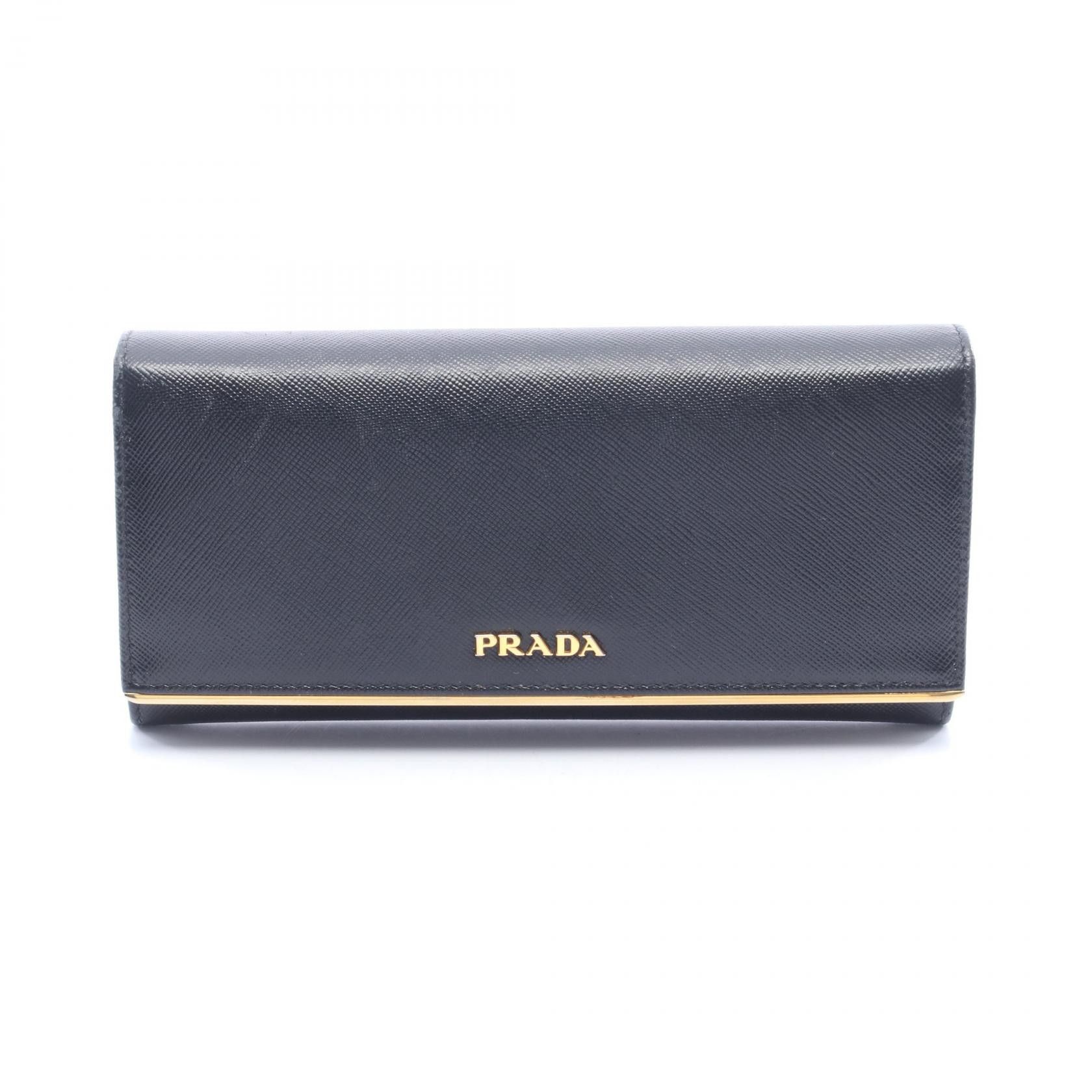 Prada Prada Prada Saffiano long bifold wallet Leather Long Wallet DUTY FREE for USA Size ONE SIZE - 1 Thumbnail