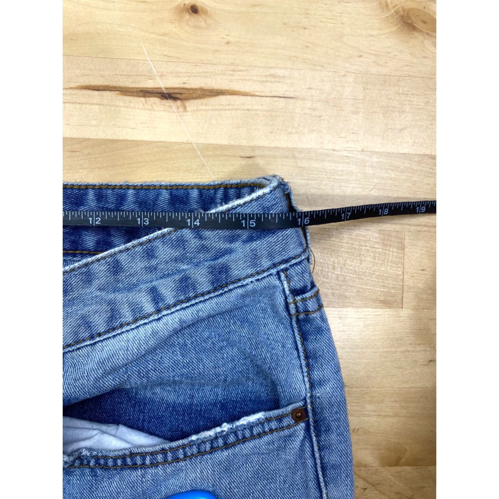 Billabong Billabong Denim Jeans Womens 29 Blue Light Wash Ripped Tapered Pockets Casual #6793 Size 29" - 5 Thumbnail