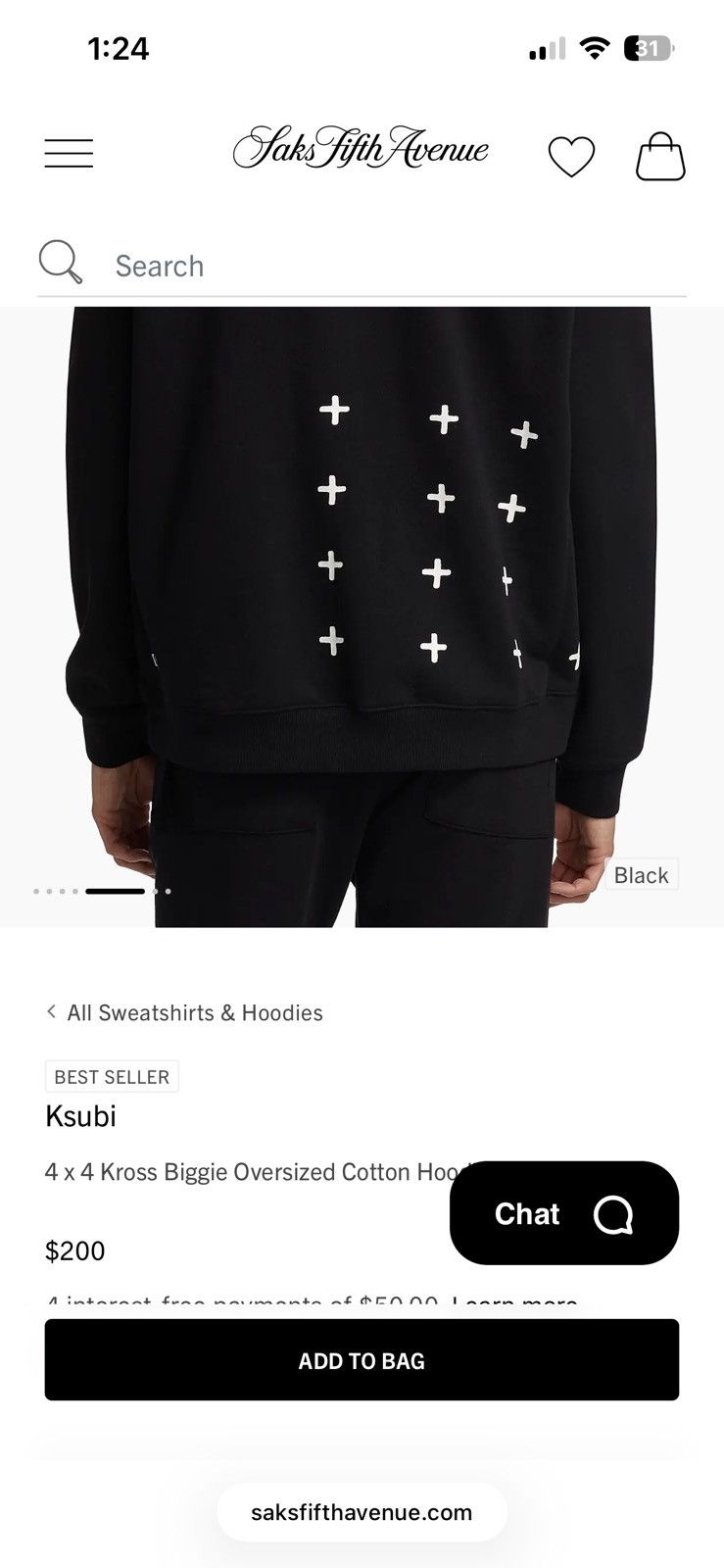 Ksubi Ksubi 4x4 Kross Biggie Oversized Cotton Hoodie Size US L / EU 52-54 / 3 - 4 Thumbnail