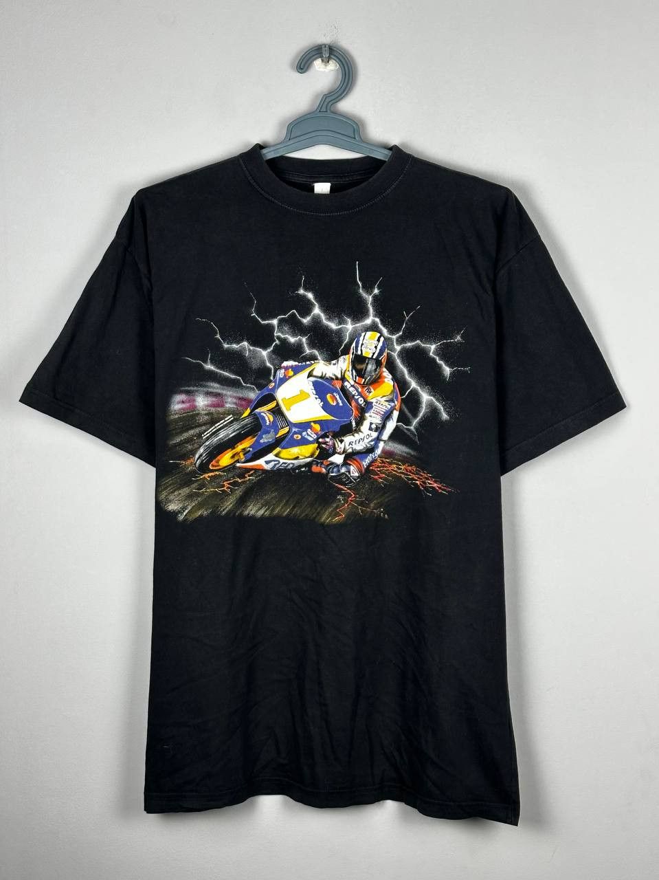 Honda Vintage Honda Repsol MotoGP Faded Rare T Shirt Size US L / EU 52-54 / 3 - 1 Thumbnail