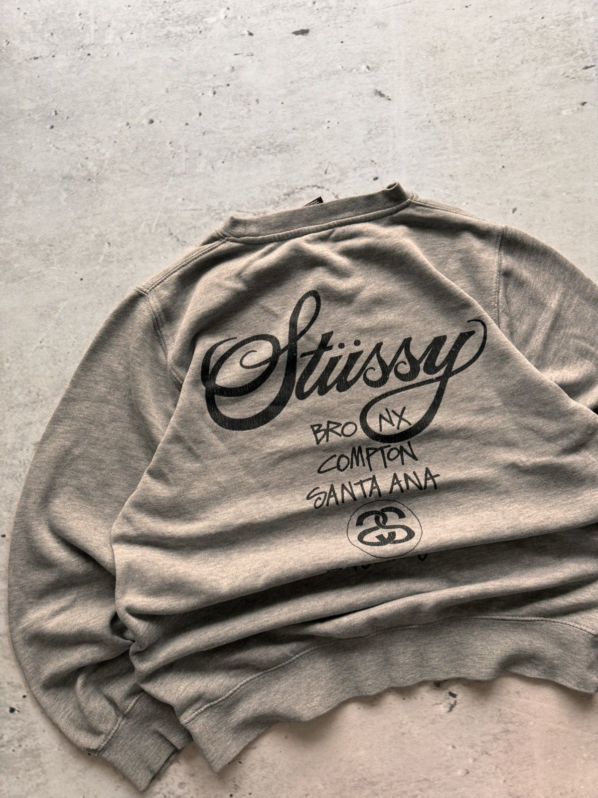 Stussy × Vintage STUSSY CENTER LOGO VINTAGE OVERSIZE SWEATSHIRT Size US S / EU 44-46 / 1 - 7 Thumbnail
