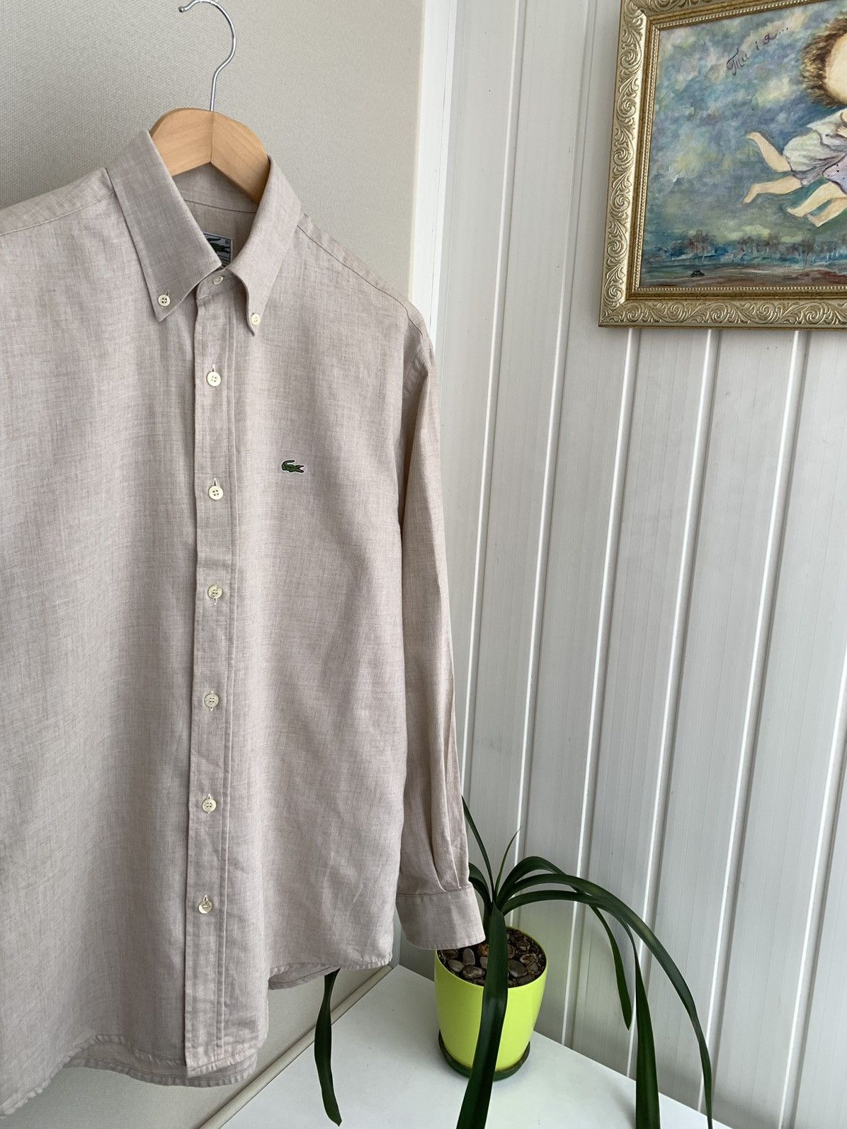 Lacoste Lacoste Vintage Long Sleeve Button Shirt Size US M / EU 48-50 / 2 - 2 Thumbnail