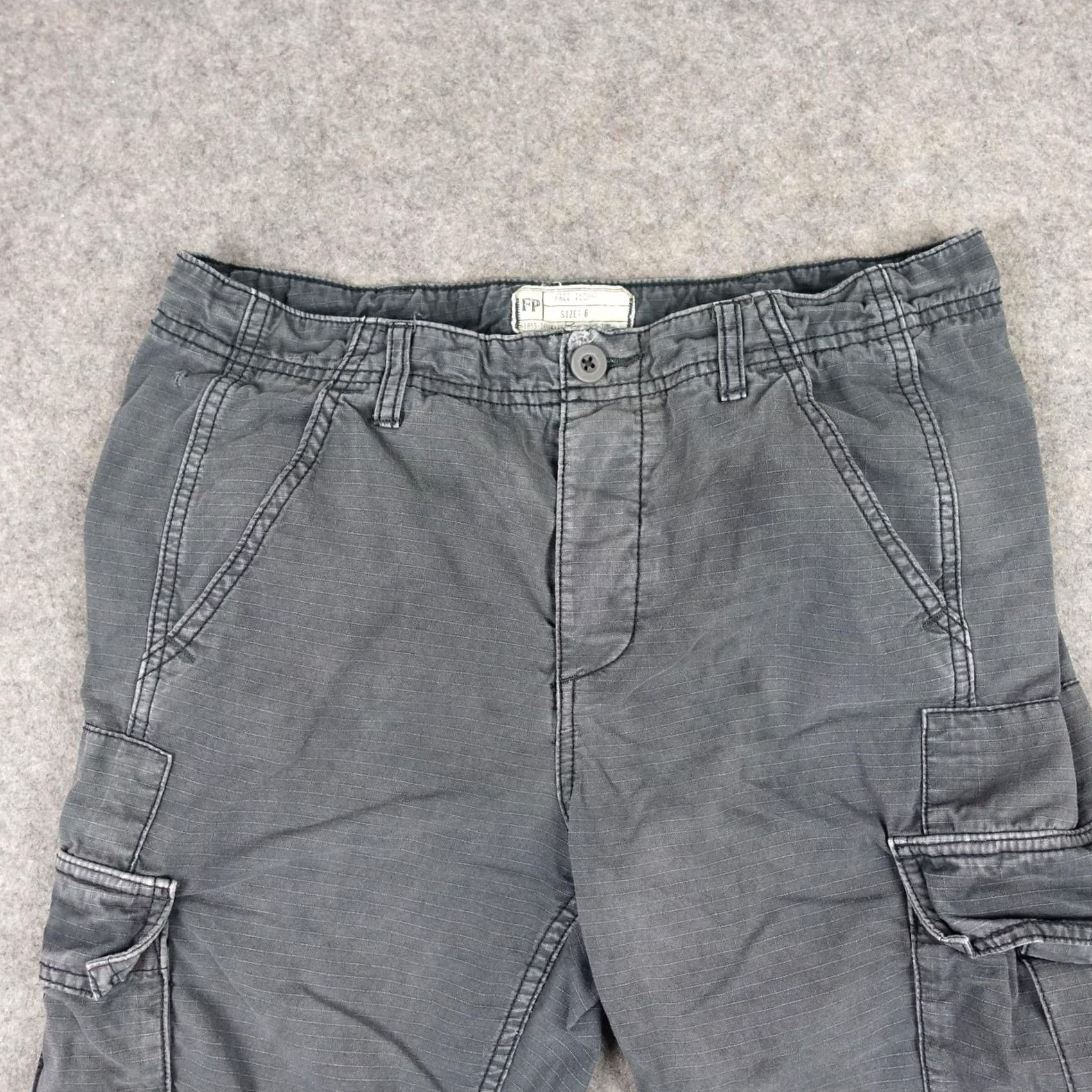 Free People Free People Pants Womens 6 Gray Tapered Cargo Pockets Casual Work Wear Size 28" / US 6 / IT 42 - 2 Thumbnail