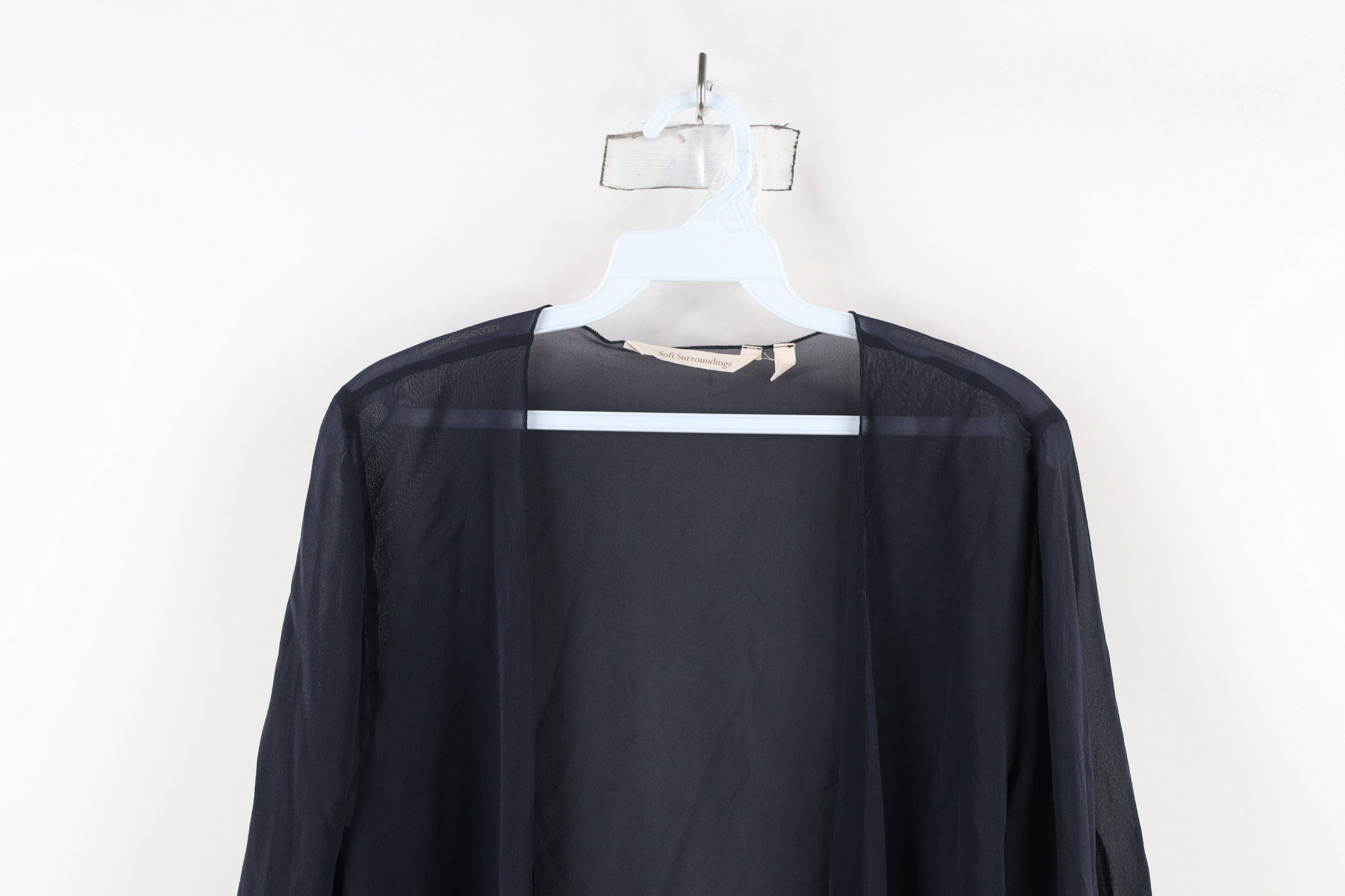Vintage Soft Surroundings Undercover Top Sheer Open Front Cardigan Size M / US 6-8 / IT 42-44 - 2 Thumbnail