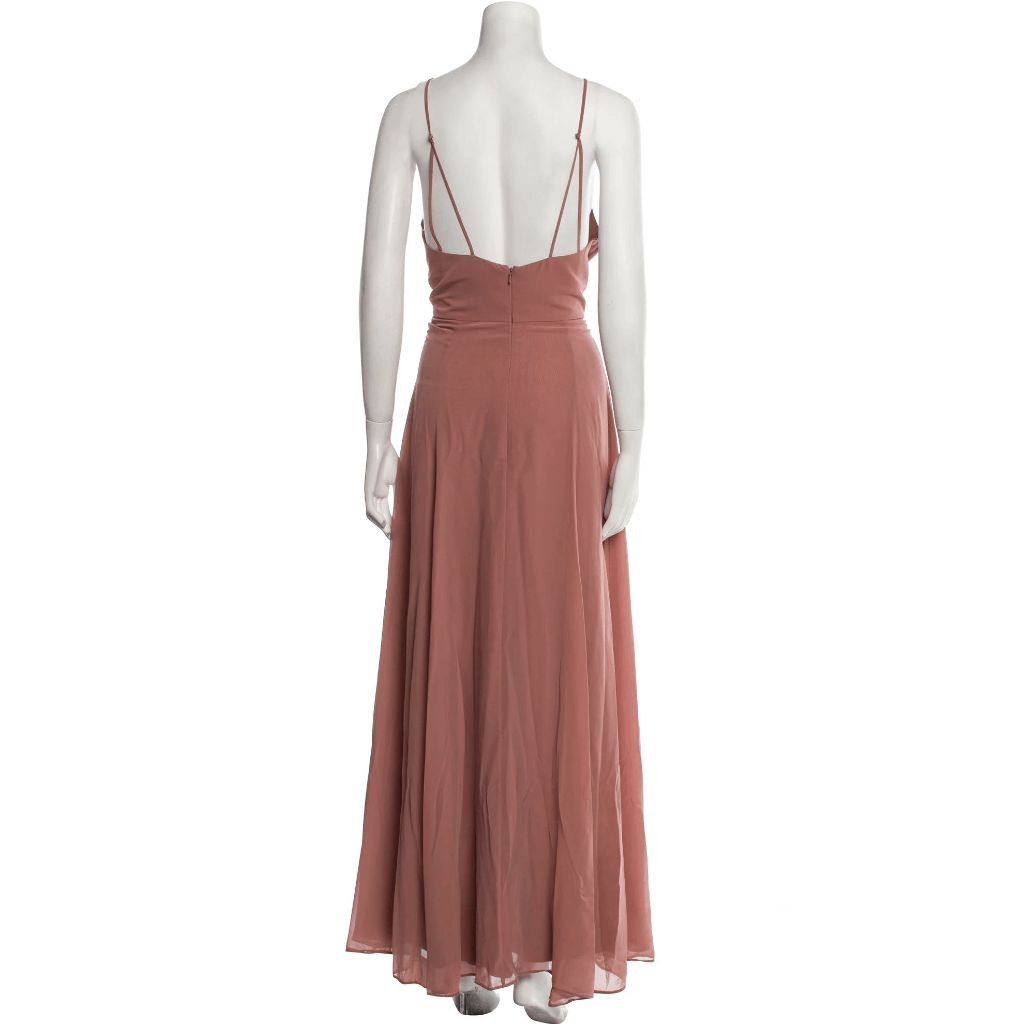 Other Jenny Yoo Pink Halter Maxi Dress Size M Chiffon Evening Gown Size M / US 6-8 / IT 42-44 - 2 Thumbnail