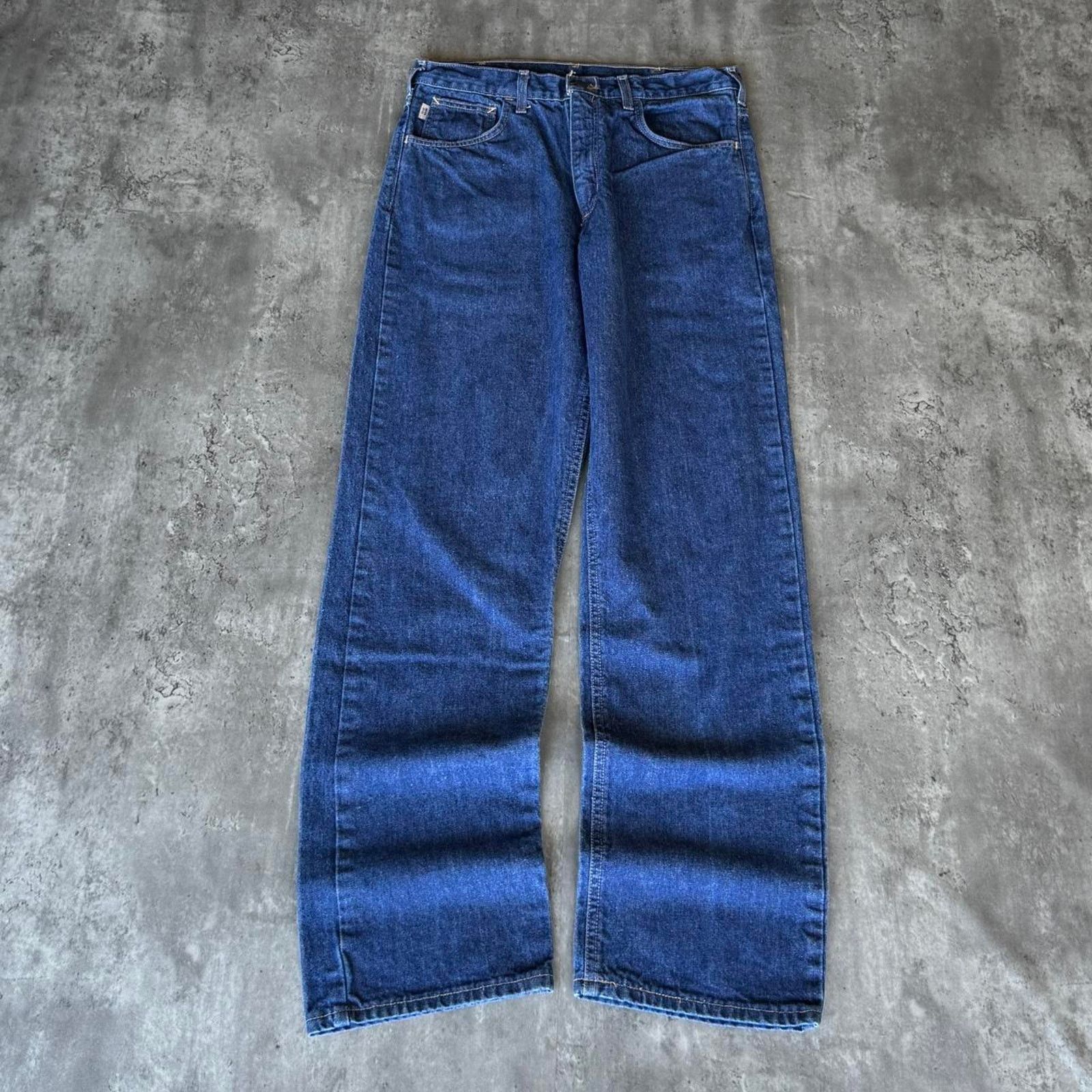 Carhartt × Carhartt Wip × Vintage Crazy Carhartt Baggy Carpenter Skater Denim Jeans USA Made Size US 33 - 2 Thumbnail