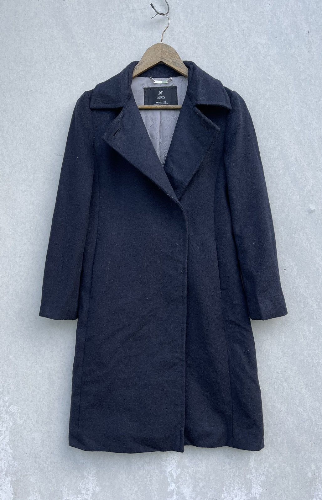 Designer × Japanese Brand × Yohji Yamamoto 🔥VINTAGE INED JAPAN WOMEN'S WOOL ASYMMETRICAL COAT/JACKET Size S / US 4 / IT 40 - 5 Thumbnail