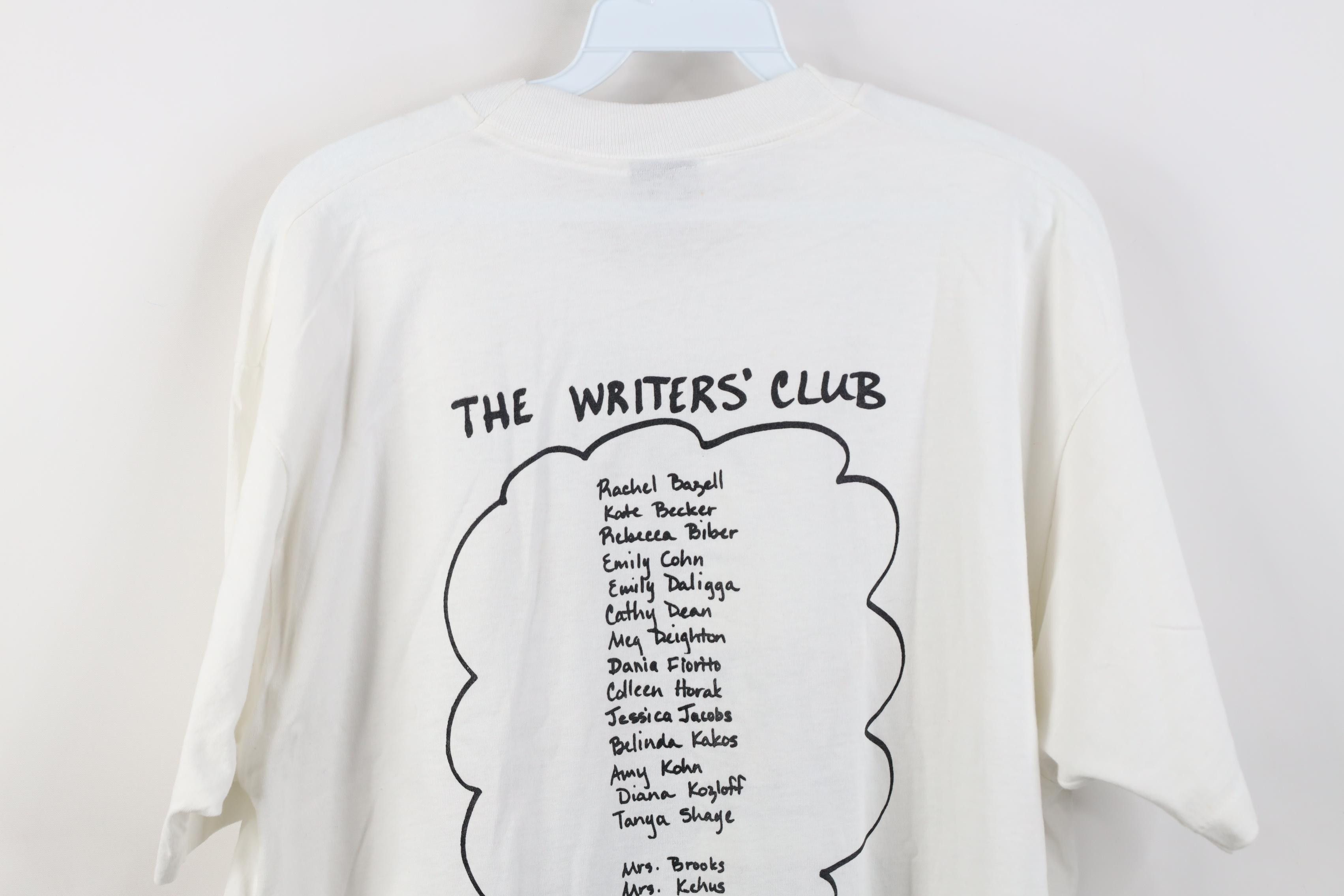 Vintage Vintage 90s Streetwear Writers Club Brain Secretions T-Shirt Size US XL / EU 56 / 4 - 13 Thumbnail