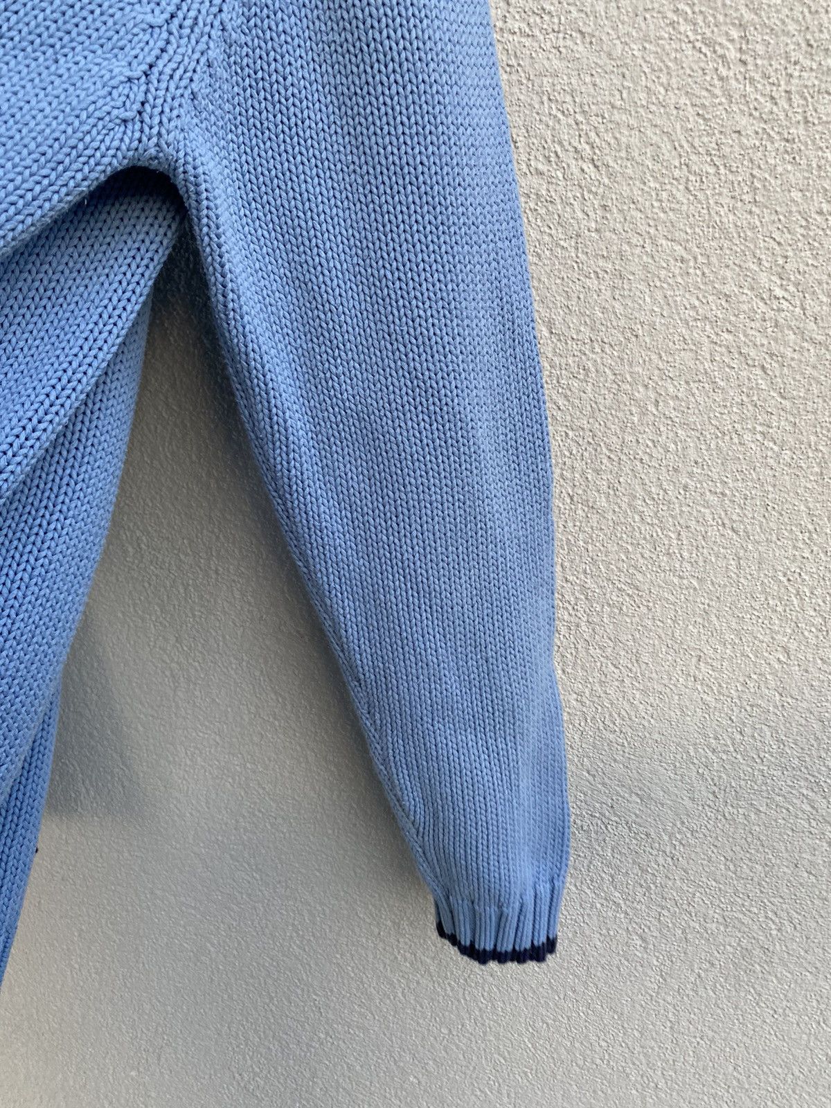 Yves Saint Laurent Heavy YSL Sweater Blue Knit YSL Sweatshirt Size US S / EU 44-46 / 1 - 13 Thumbnail