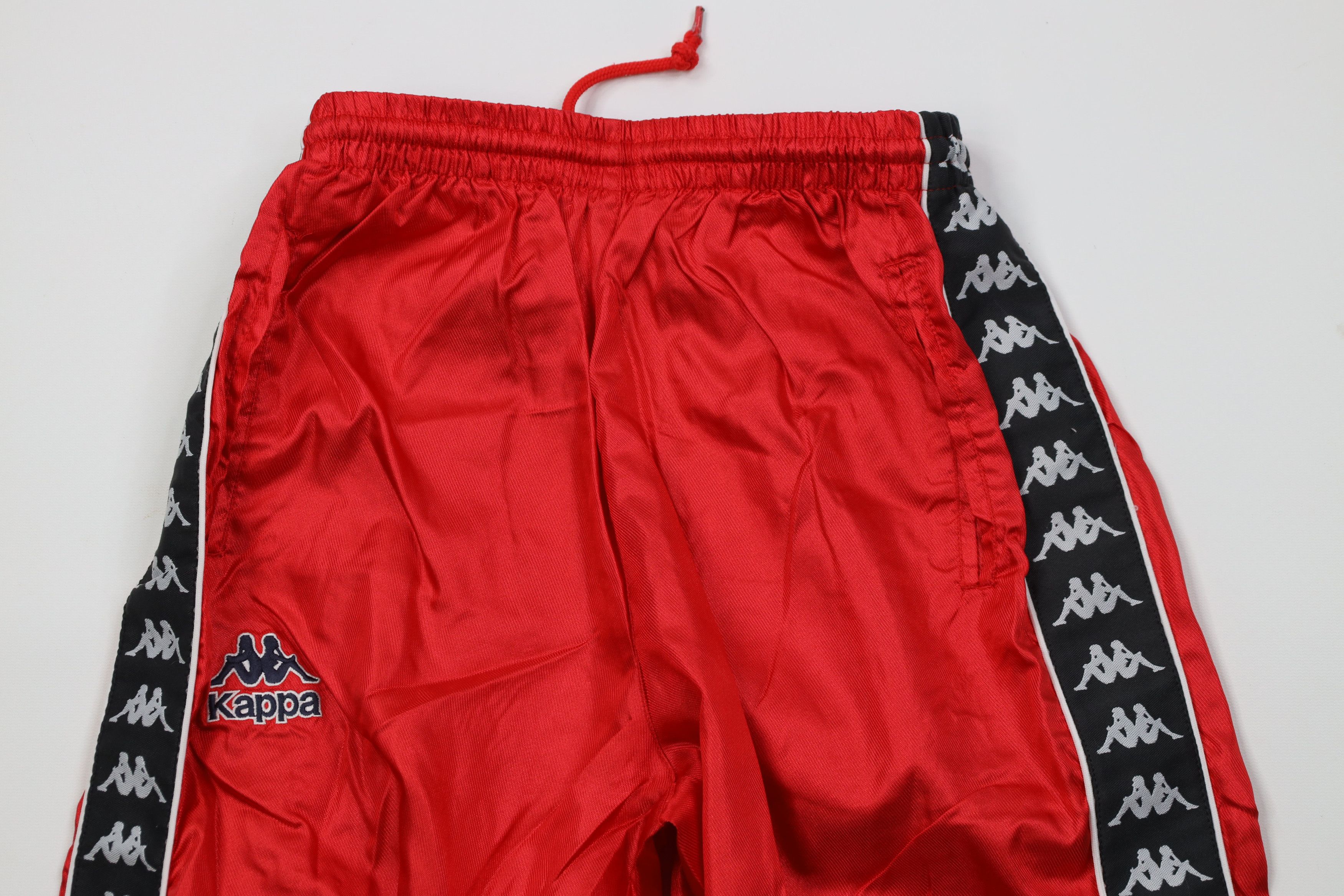 Kappa Vintage 90s Kappa Taped Logo Soccer Joggers Pants Red Nylon Size US 32 / EU 48 - 2 Thumbnail