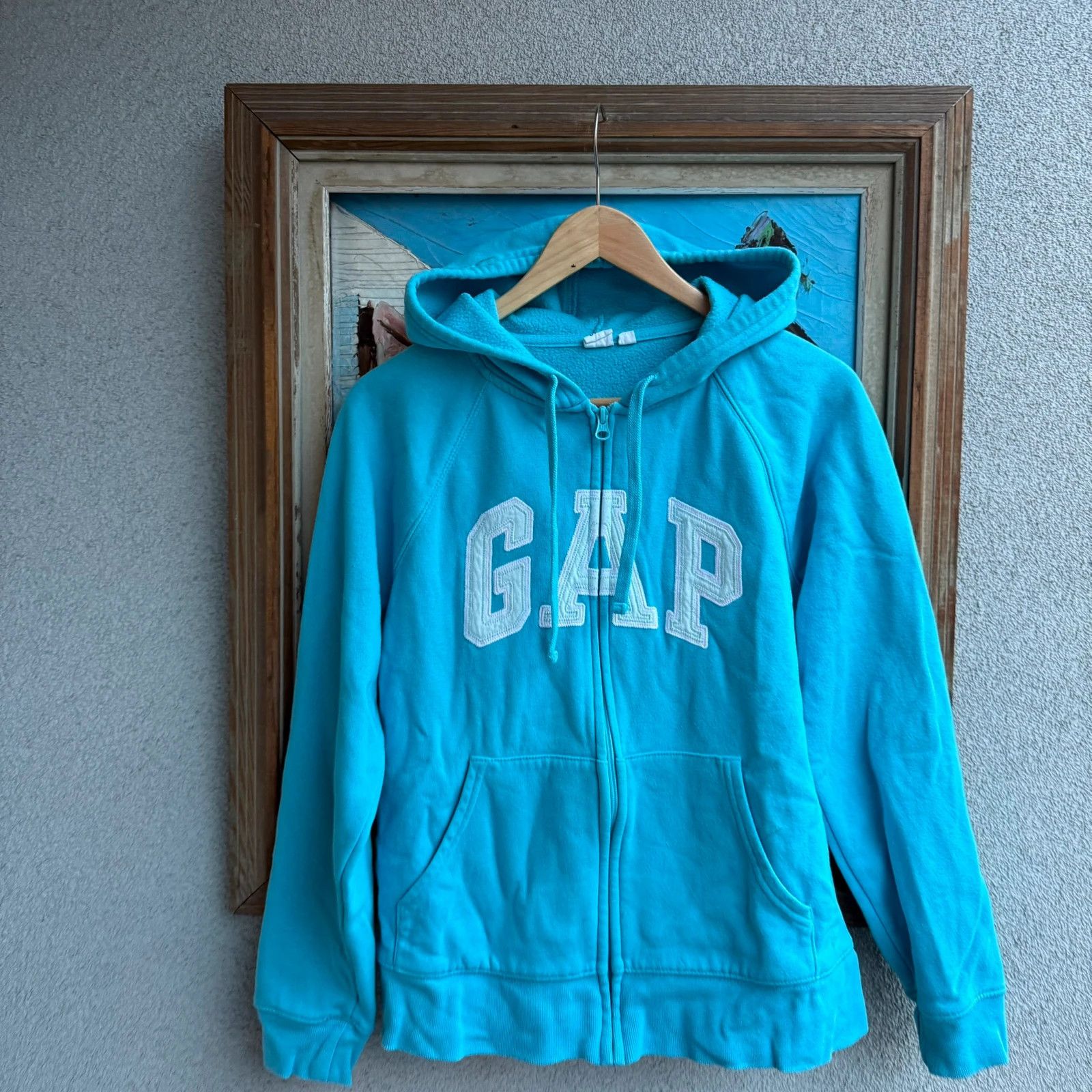 Gap GAP Zip Up Hoodie y2k Womans Sweatshirt Turquise Size M / US 6-8 / IT 42-44 - 2 Thumbnail