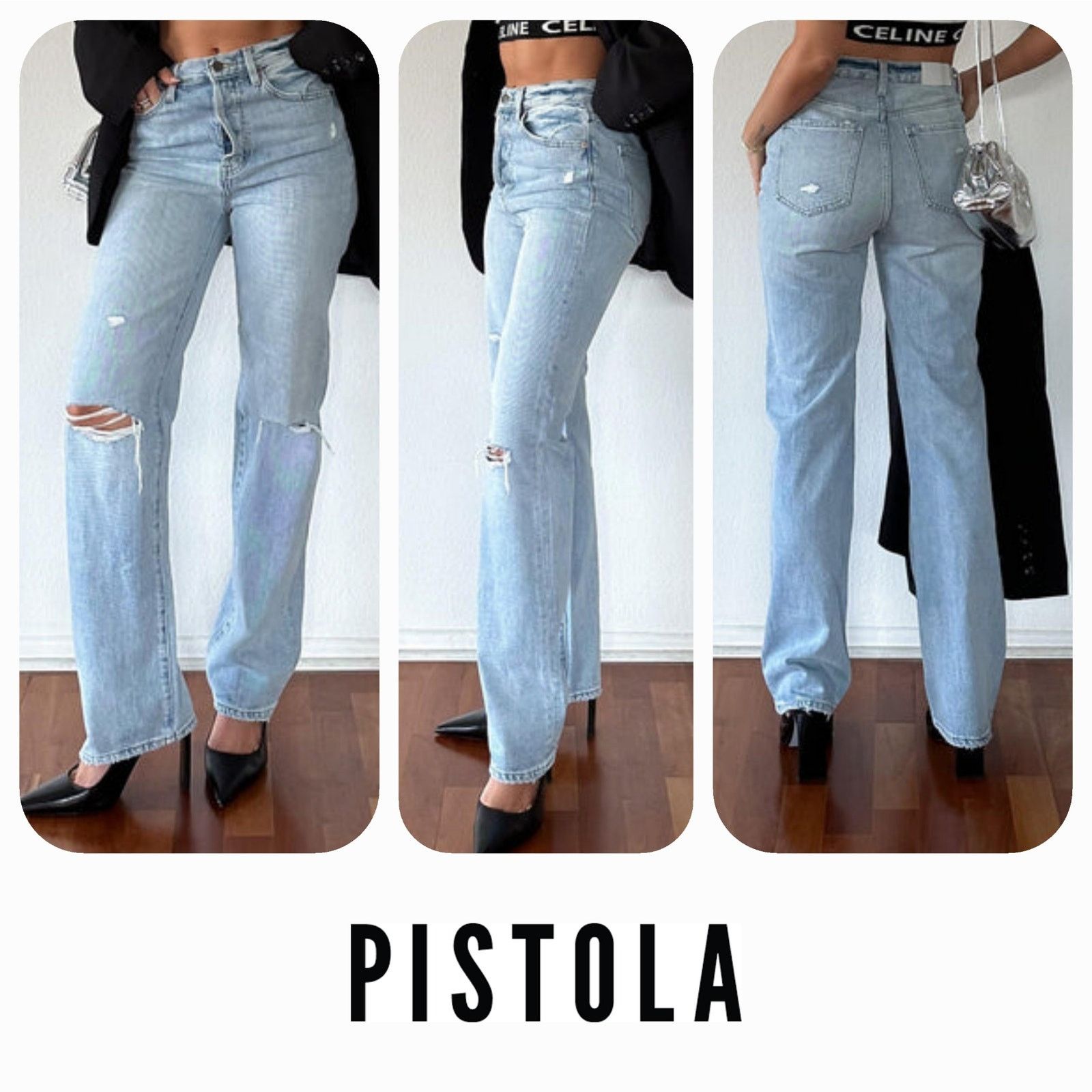 Pistola NWT Pistola Cassie High Waist Straight Leg Jeans Sz. 29x31 Size 29" - 1 Thumbnail