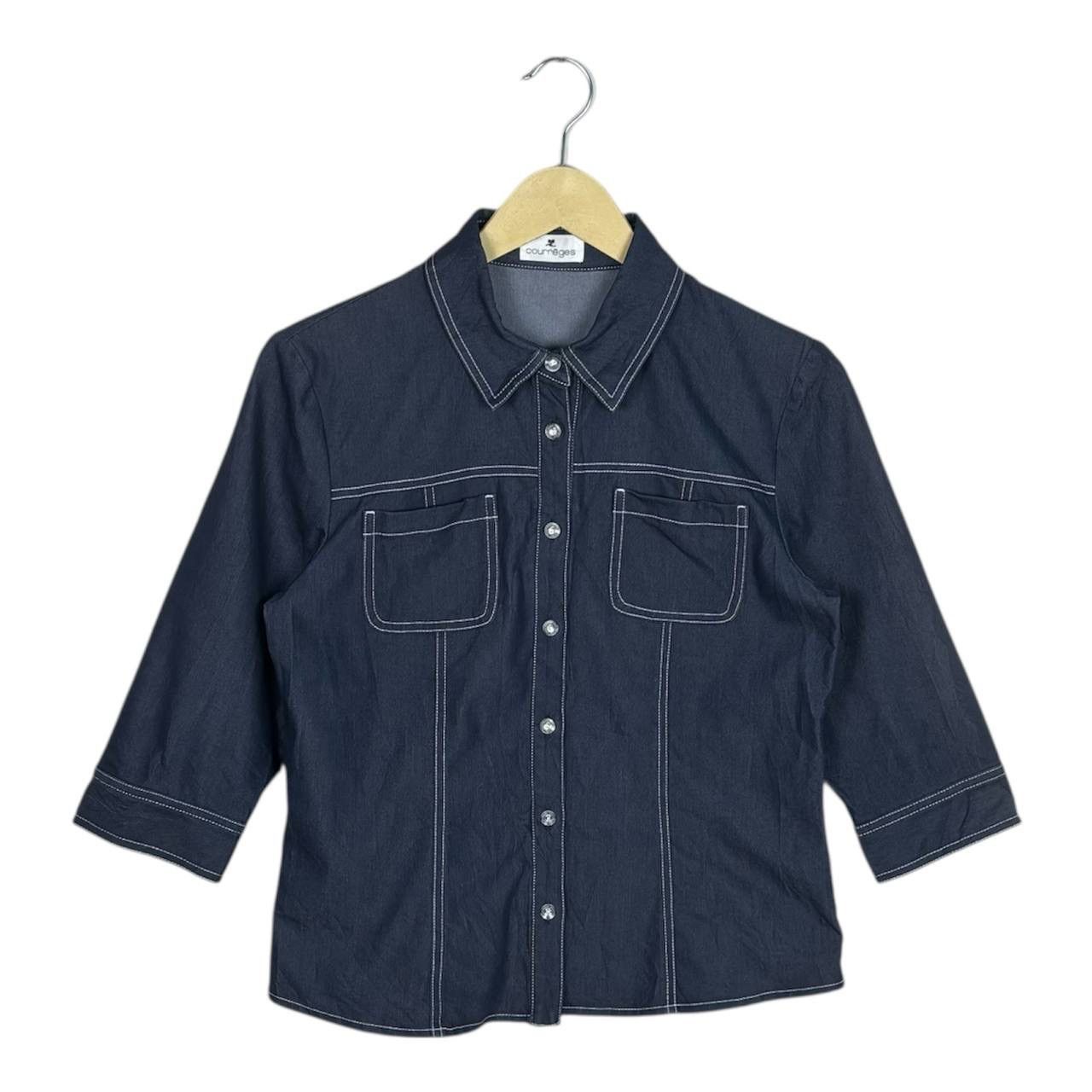 Courreges Courreges Blue Denim Shirt Size S / US 4 / IT 40 - 1 Thumbnail