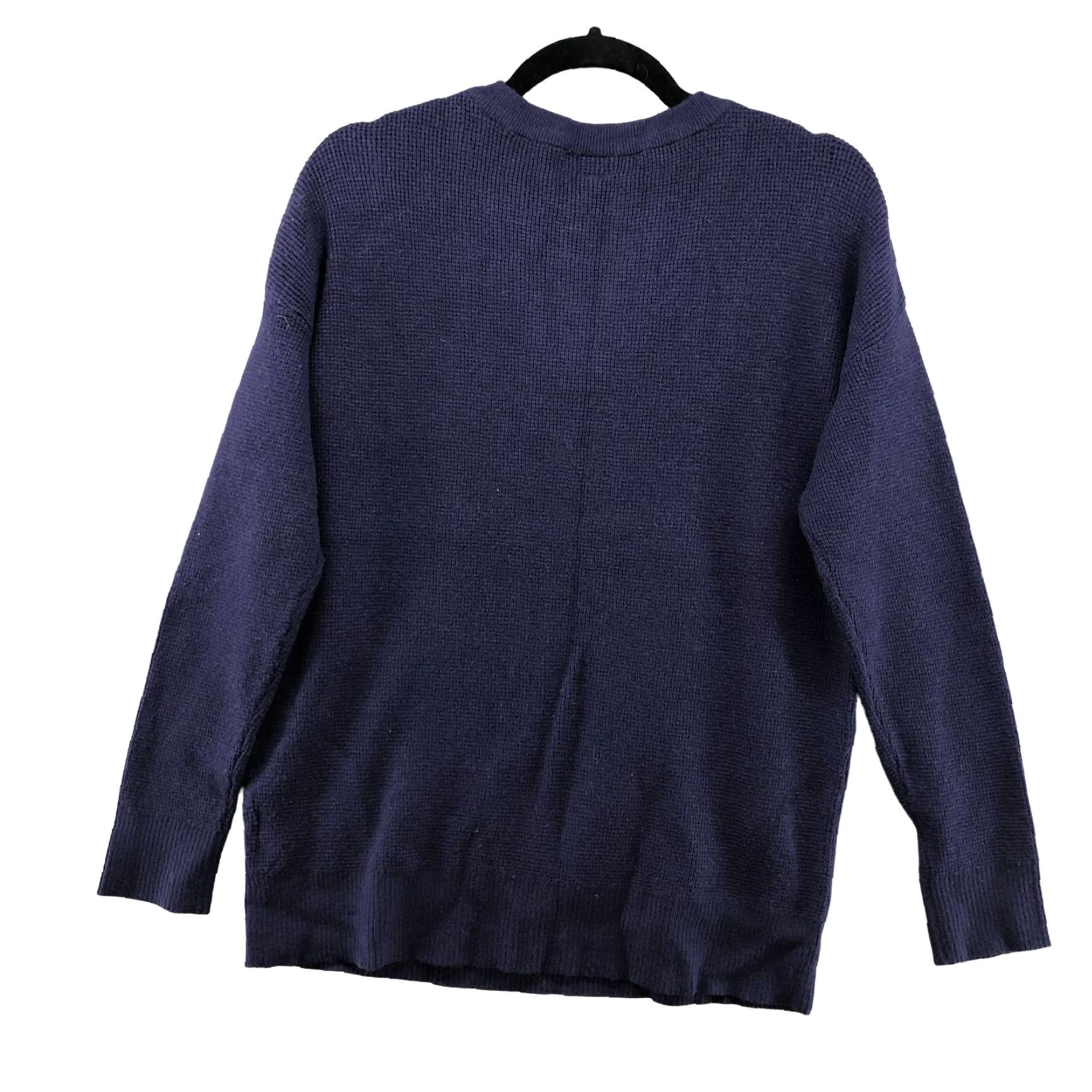 Lee Lee Sweater Womens M Blue Lace Up Front Crew Neck Knit Stretch Pullover Casual Modern (Proceed without extra punctuation) Size M / US 6-8 / IT 42-44 - 2 Thumbnail