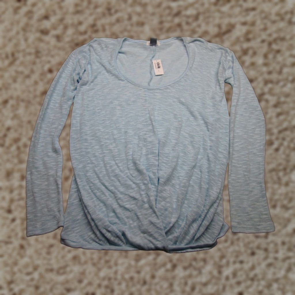 Old Navy OLD NAVY Sweater Women Blue Solid Knit Pullover Size S Regular Boat Neck Long Sleeve Casual Size S / US 4 / IT 40 - 1 Thumbnail