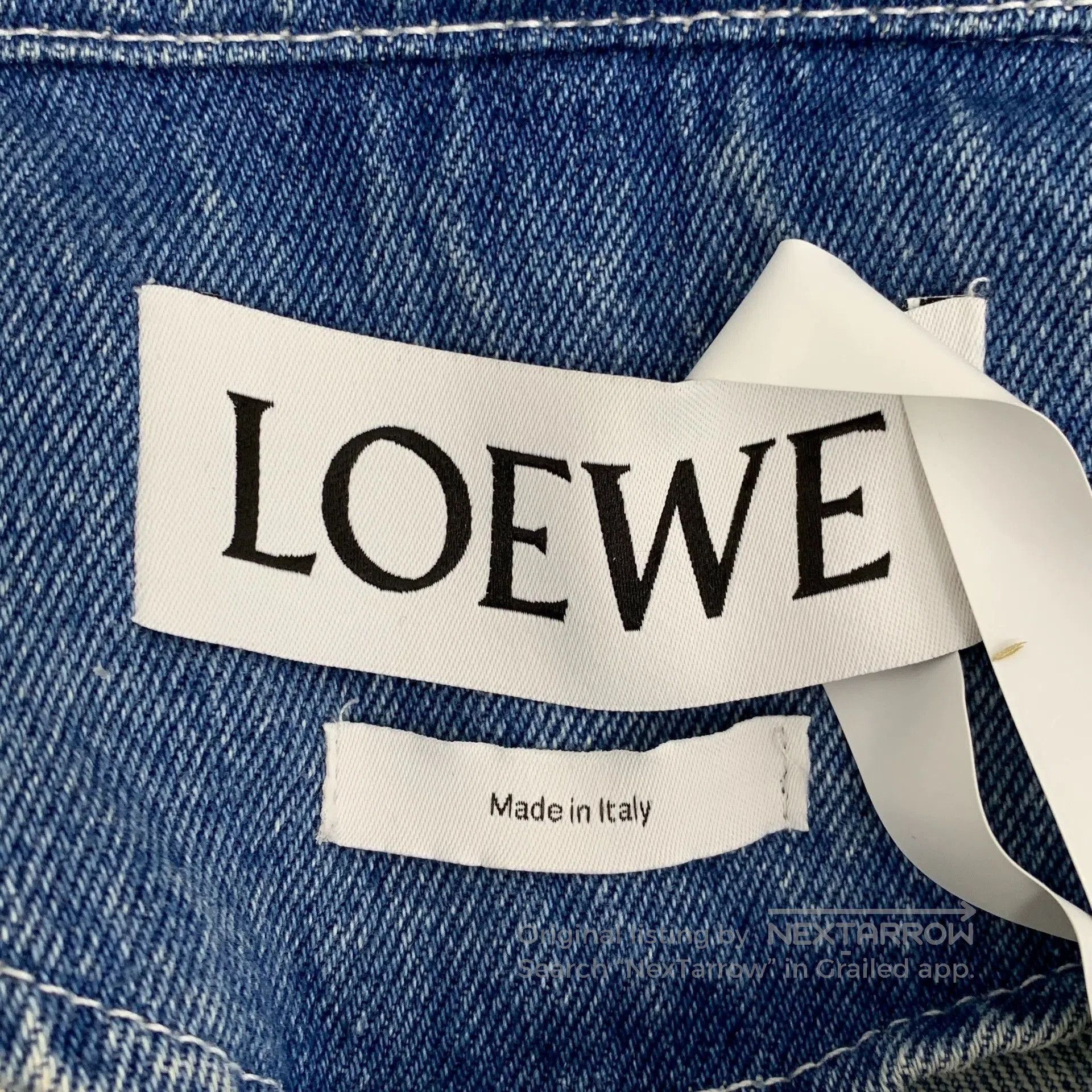 Loewe Loewe Blue Logo Denim Jacket for Women. Size US XS / EU 42 / 0 - 6 Thumbnail