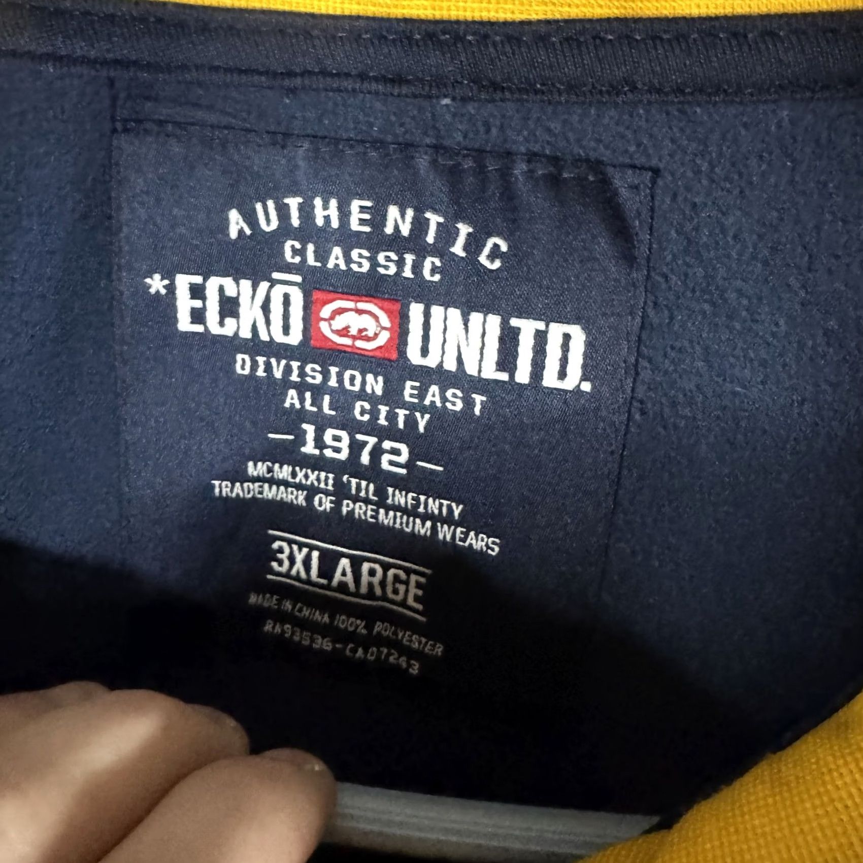 Ecko Unltd. Ecko Unltd Track Jacket Mens 3XL Blue Full Zip Rhino Logo Athletic Modern Streetwear Size US XXL / EU 58 / 5 - 6 Thumbnail