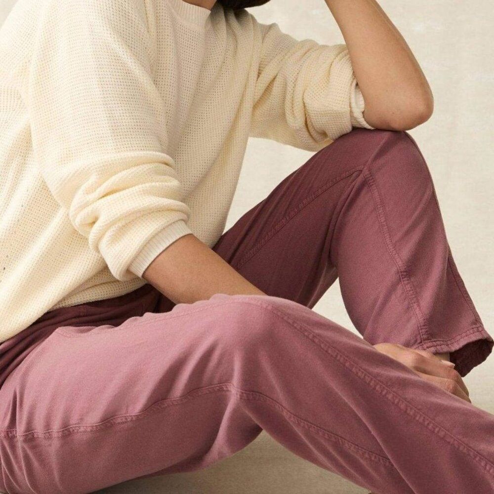 Faherty NWT New $148 Faherty Arlie Rosewood Pull-On Tapered Leg Pan Size 26" / US 2 / IT 38 - 2 Thumbnail
