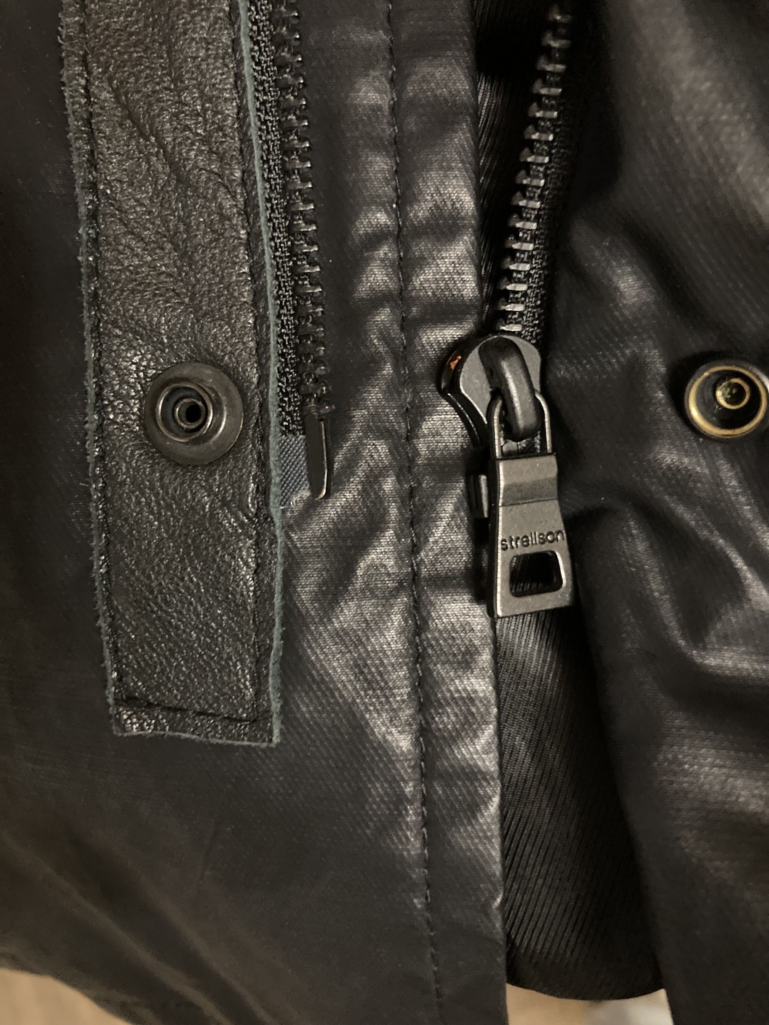 Strellson × Vintage STRELLSON Vintage Black Waxed Denim Light Jacket Size US L / EU 52-54 / 3 - 10 Thumbnail