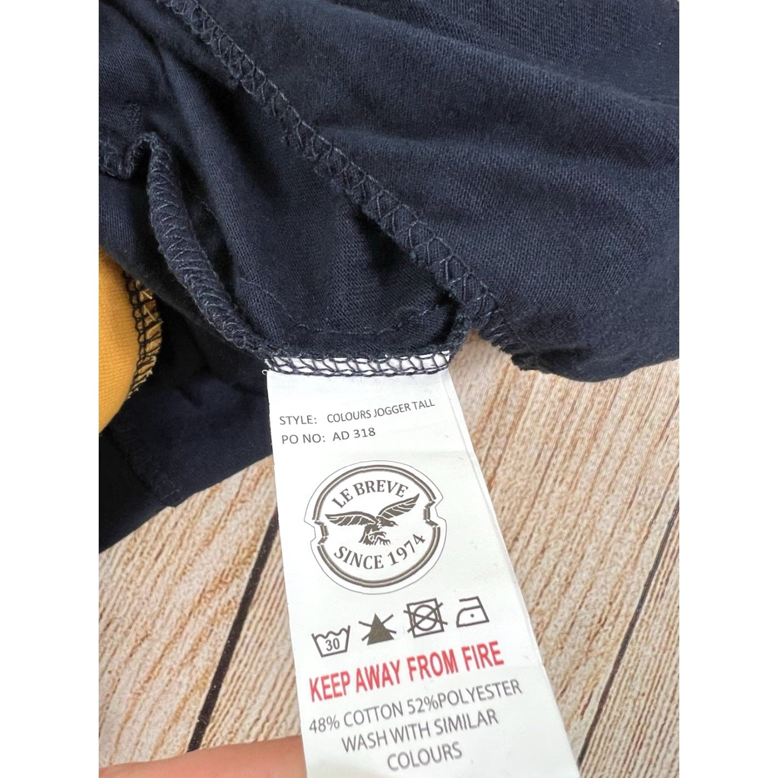 Vintage NWT Le Breve Joggers Lounge Sweatpants Pockets Men Blue Size L Size US 33 - 4 Thumbnail