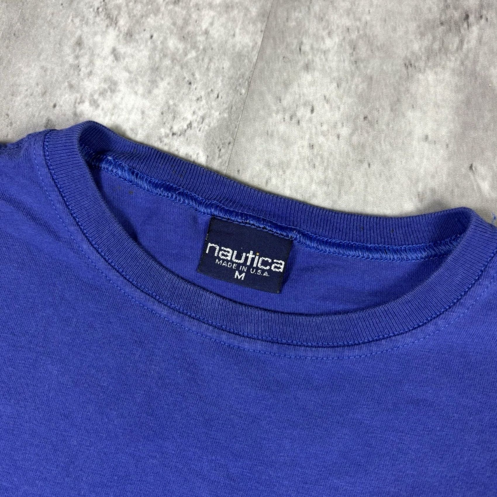 Nautica VINTAGE Nautica USA Rowing Team Pocket T Shirt Adult Medium Blue 90s Mens Short Sleeve Round Neck Cotton Size US M / EU 48-50 / 2 - 5 Thumbnail