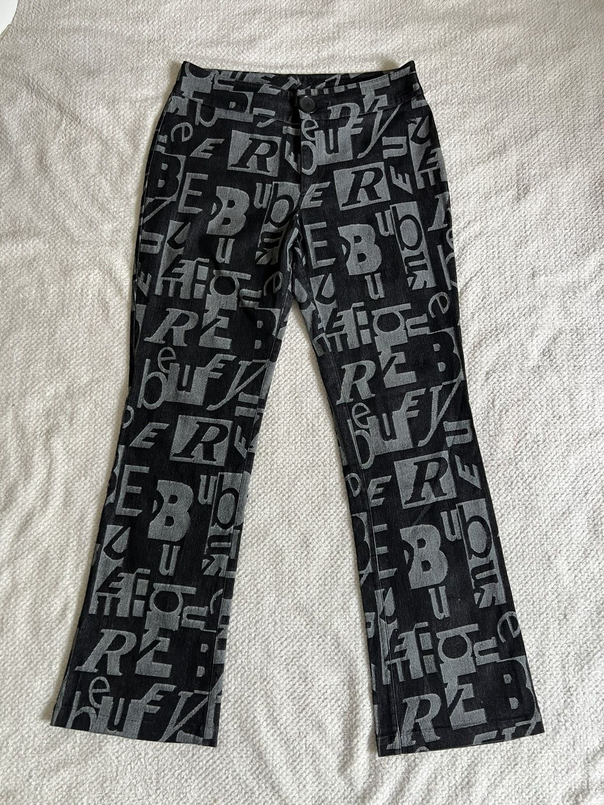Burberry Archive : vintage BURBERRY monogramed bootcut pants Size 28" / US 6 / IT 42 - 2 Thumbnail