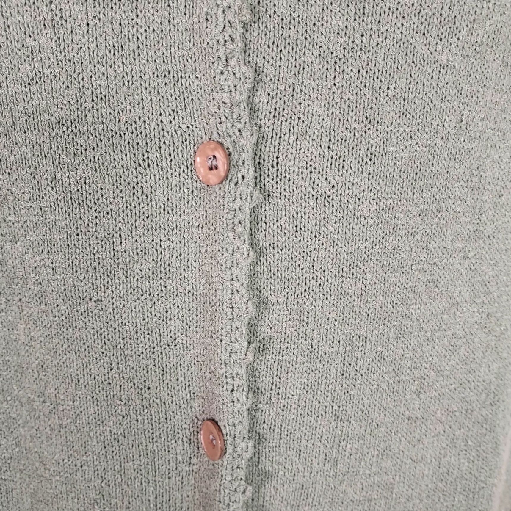 Vintage VINTAGE Milano Design Group Women's 1X Plus Button Green Sweater Cardigan Silk Blend Solid Knit Short Sleeve 60% Silk Mens? Wait. Size XL / US 12-14 / IT 48-50 - 3 Thumbnail