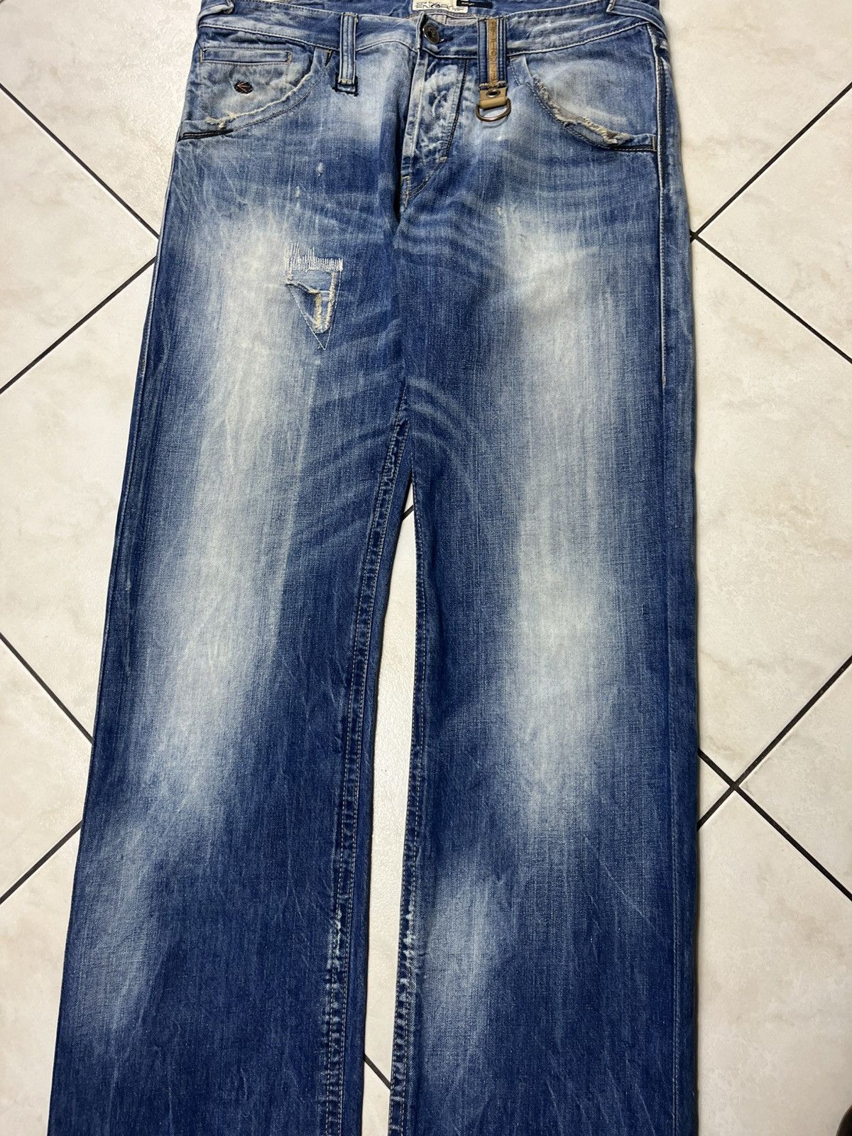 Energie × Vintage Vintage Energie distressed marrey jeans denim with keychain Size US 36 / EU 52 - 4 Thumbnail