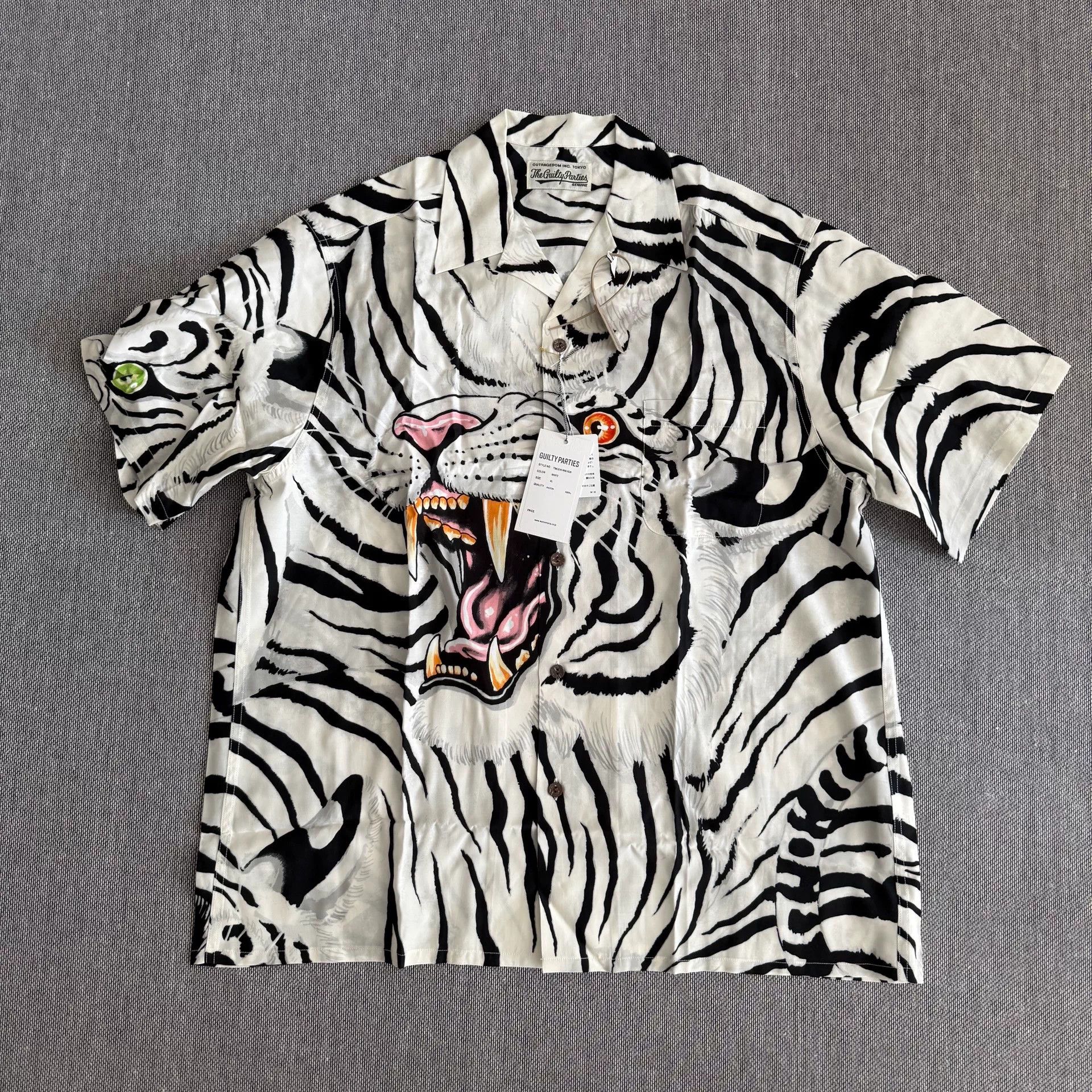 Wacko Maria Wacko Maria Tiger Print Hawaiian Shirt Size US XL / EU 56 / 4 - 1 Thumbnail