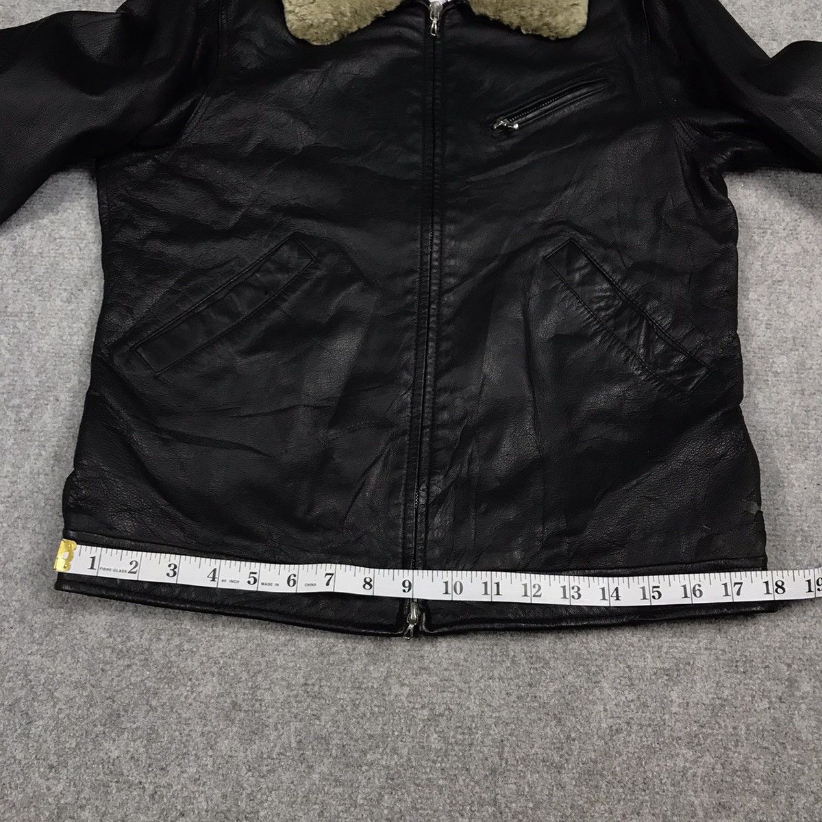 If Six Was Nine ITTY BITTY LEATHER JAPAN PUNK FUR COLLAR STYLE JACKET Size US S / EU 44-46 / 1 - 16 Thumbnail