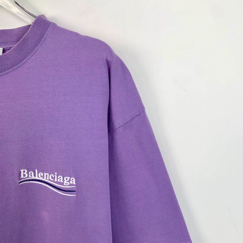 Balenciaga Balenciaga Purple logo print crew neck short sleeve T-shir Size US XS / EU 42 / 0 - 3 Thumbnail