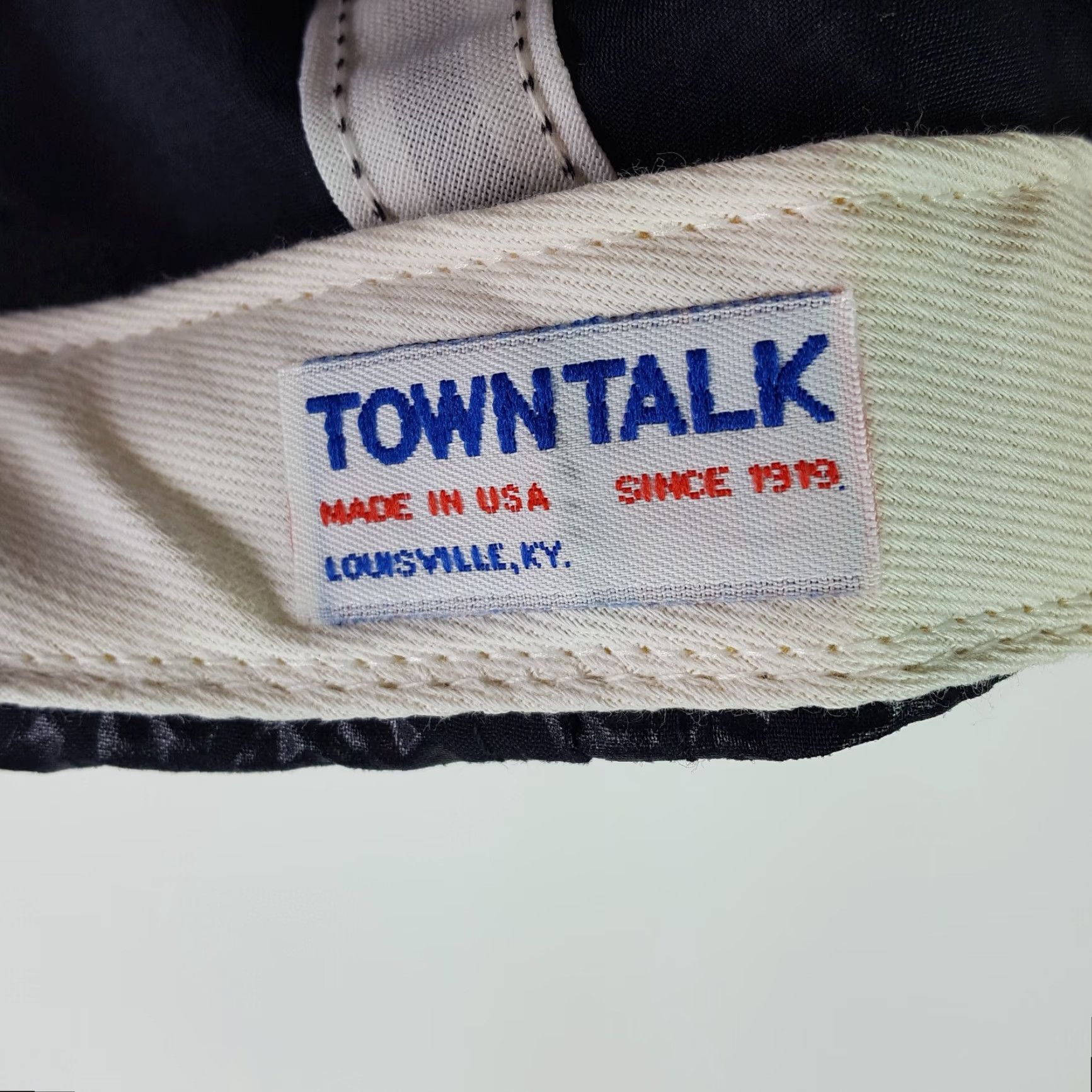Vintage VINTAGE Town Talk Trucker Hat Men's Adjustable Black USA Made Onyx 80s 90s Retro Cap Mock Swirl Embroidered Breathable Lightweight Size ONE SIZE - 8 Thumbnail