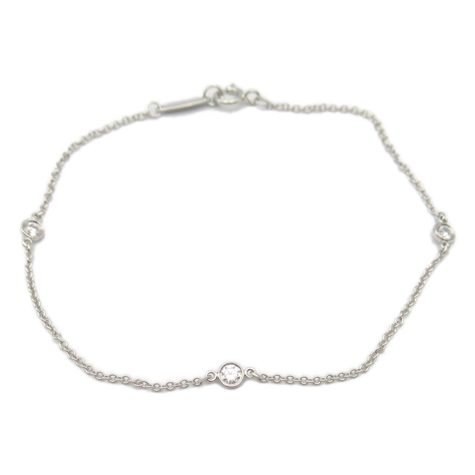 Tiffany & Co. Tiffany Co By-The-Yard 3P Diamond Bracelet Pt950 Platinum Clear Size ONE SIZE - 1 Thumbnail