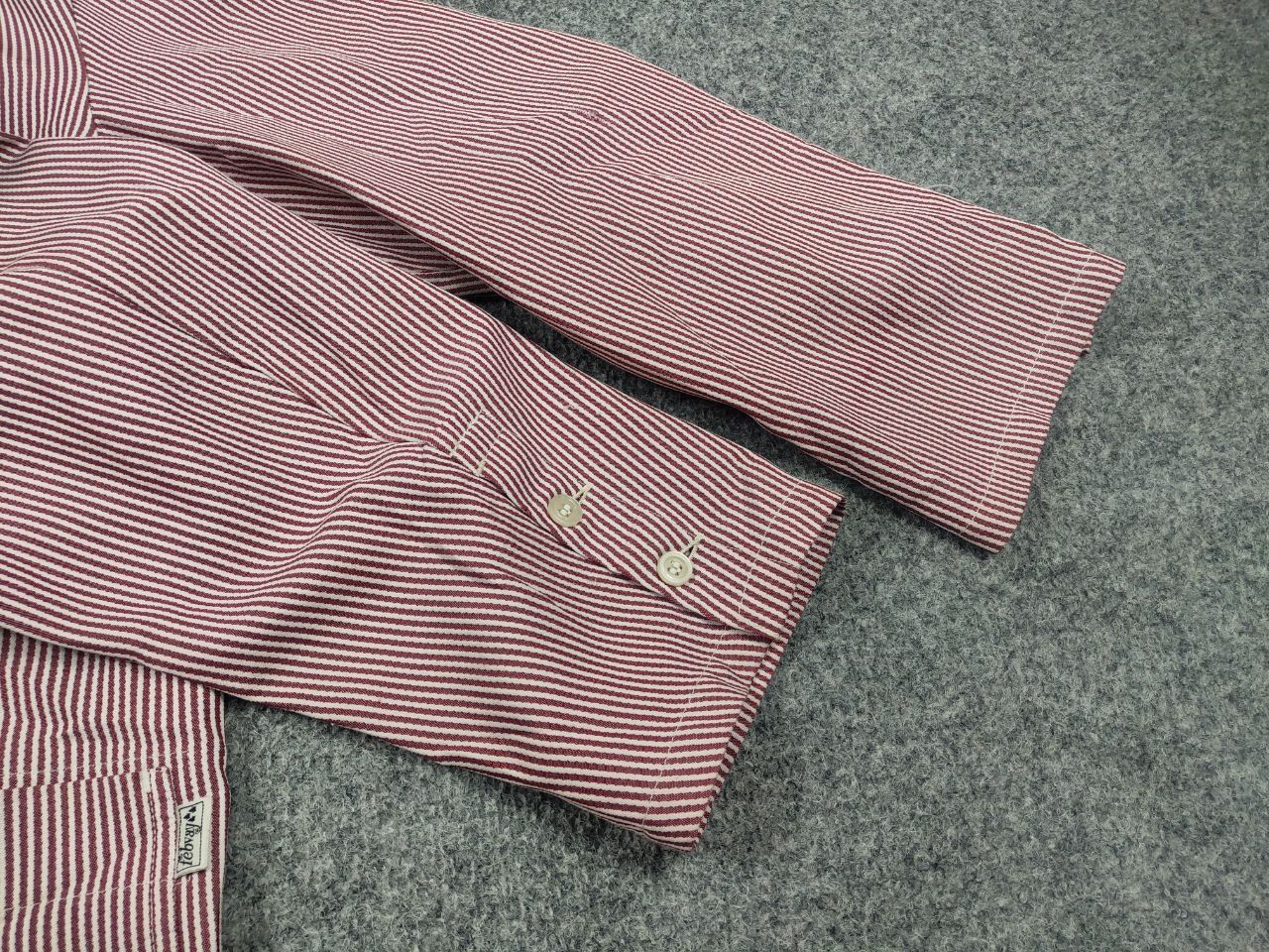 Vintage Vintage 70's Febvay Thin red stripe French Work Jacket Size US L / EU 52-54 / 3 - 9 Thumbnail