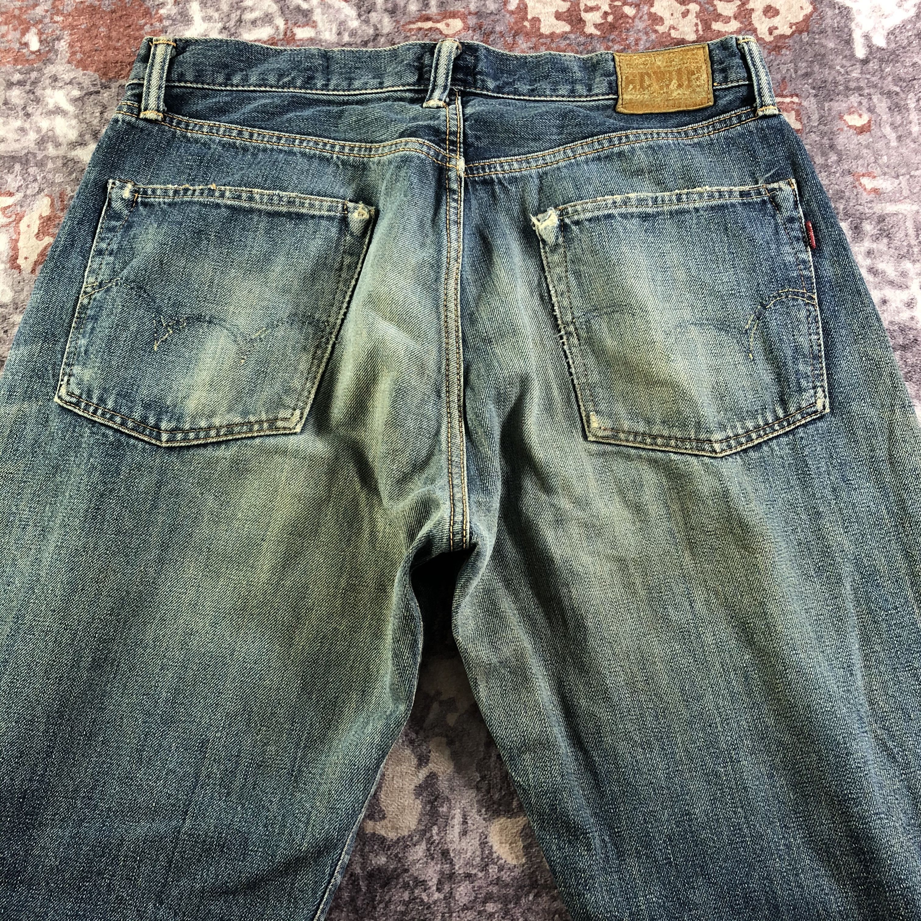 Edwin Vintage Blue Wash Edwin 505 Selvedge Jeans-JM3663 Size US 33 - 5 Thumbnail