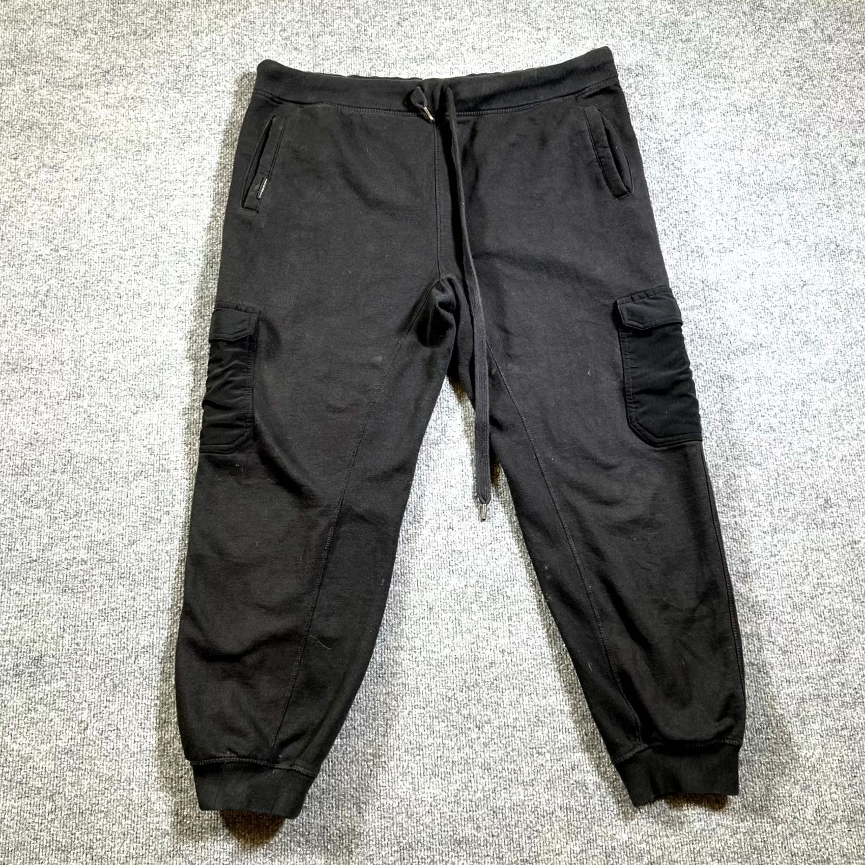 Ecko Unltd. VTG Ecko Unltd. Sweatpants Mens 2XL Black Cargo Pocket Fleece Lined Tapered Leg Size US 39 - 2 Thumbnail