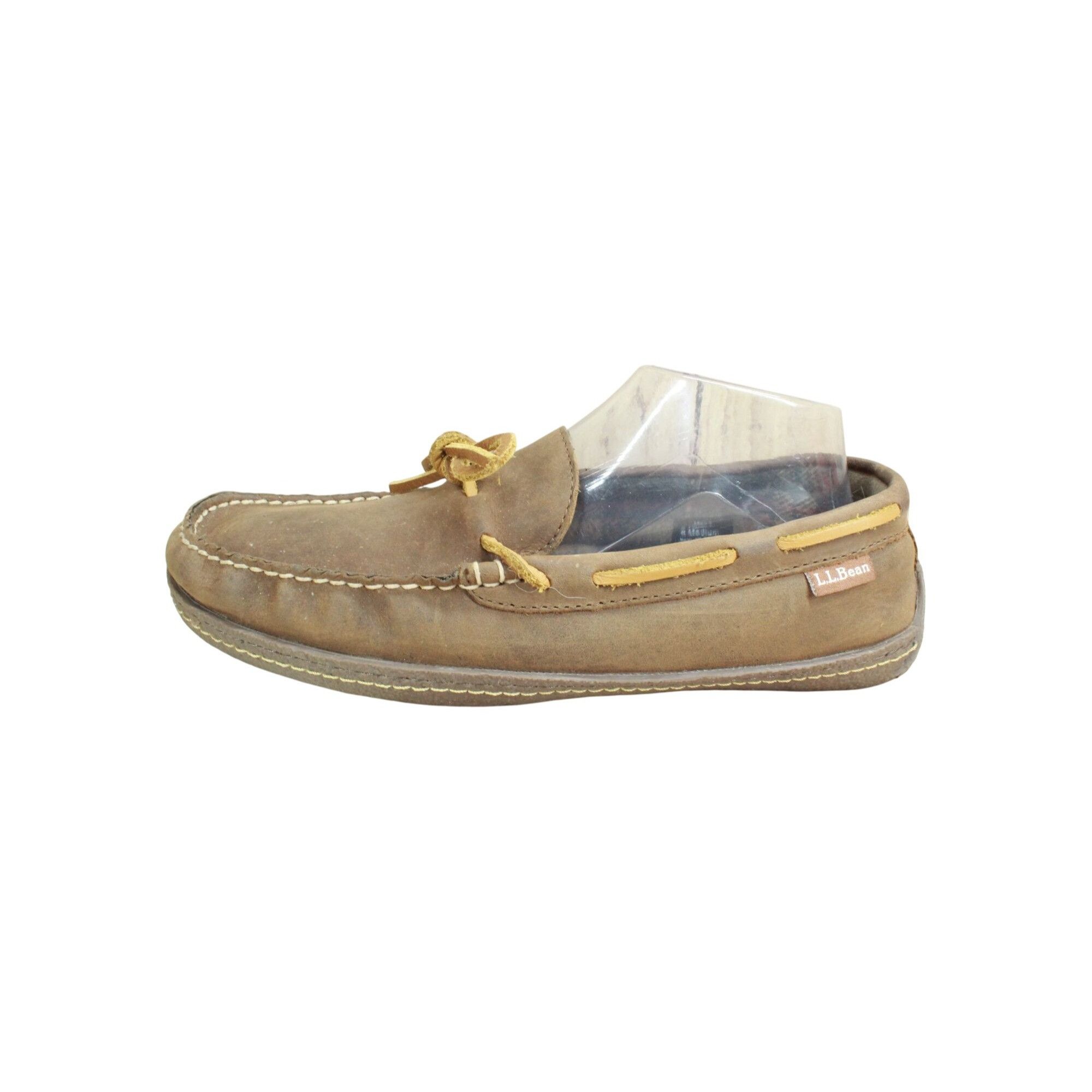 L.L. Bean × Leather LL Bean Men’s Leather Flannel Slippers Brown – Size 8 Size US 8 / EU 41 - 1 Thumbnail