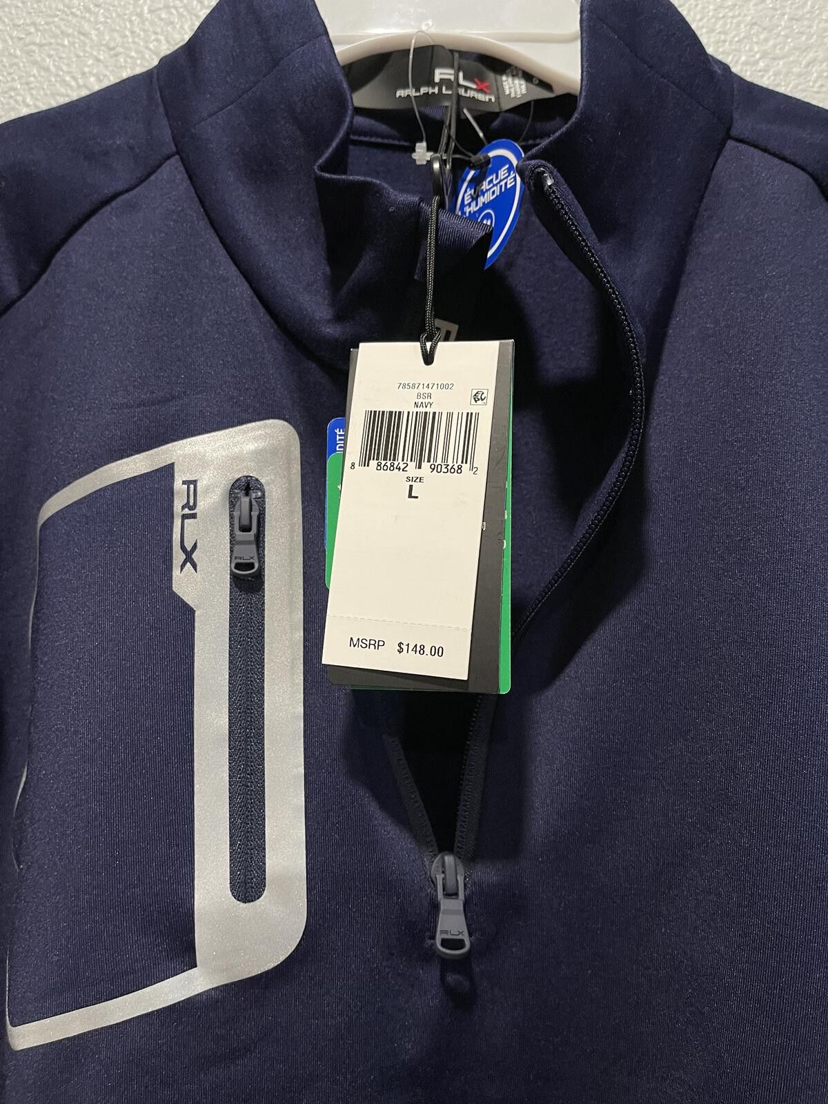 RLX Ralph Lauren RLX Ralph Lauren Navy Blue Quarter Zip Pullover Jacket SizeL Size US L / EU 52-54 / 3 - 2 Thumbnail