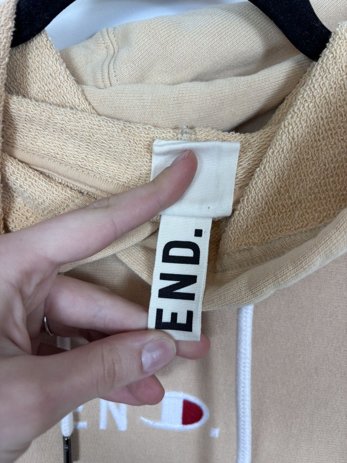 Champion Champion x END Reverse Weave Warm Up Ivory Peach Hoodie Size US S / EU 44-46 / 1 - 14 Thumbnail