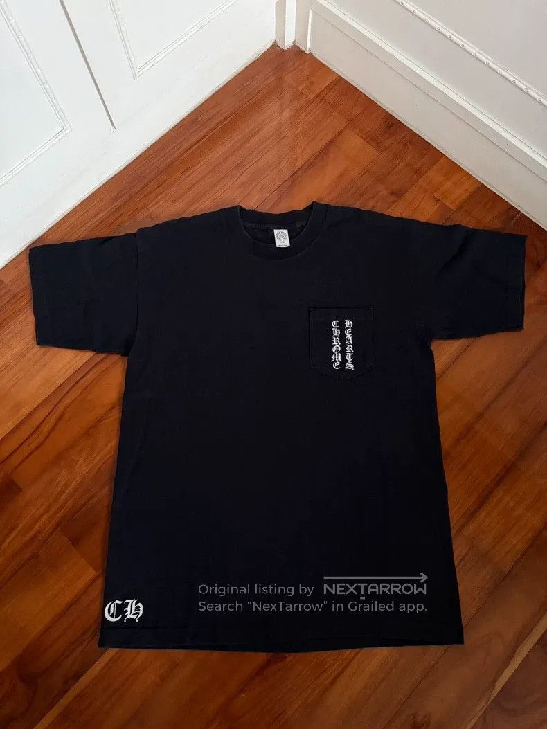 CHROME HEARTS Size L Sanskrit sword cross short sleeve