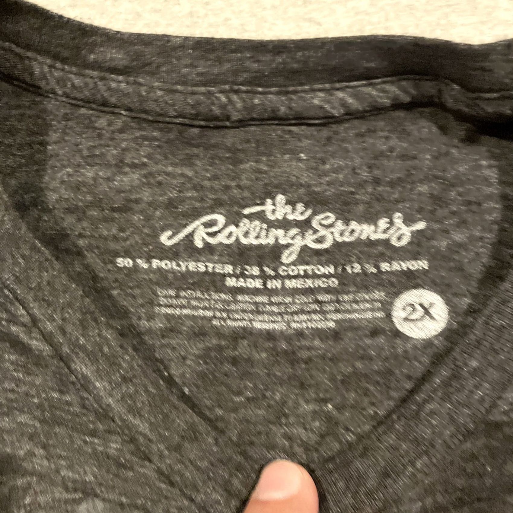Logo 7 VINTAGE The Rolling Stones Shirt XXL Gray Short Sleeve T-Shirt Mens Rock Band Logo Tongue Logo Size US XXL / EU 58 / 5 - 3 Thumbnail