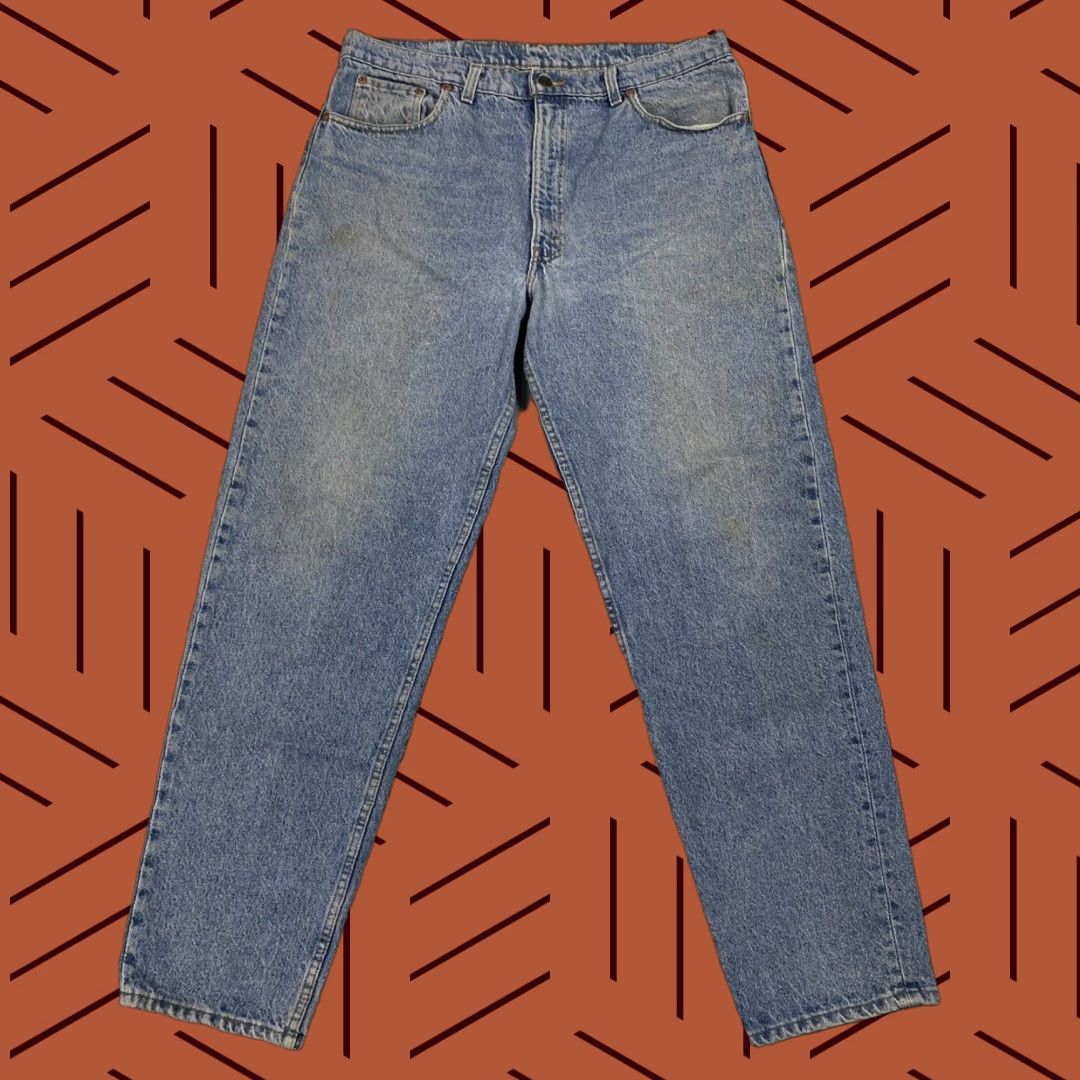 Levi's VINTAGE Levi's 550 Jeans Mens 40x32 (Actual 38x32) Tapered Leg Blue Distressed USA Size US 40 / EU 56 - 1 Thumbnail