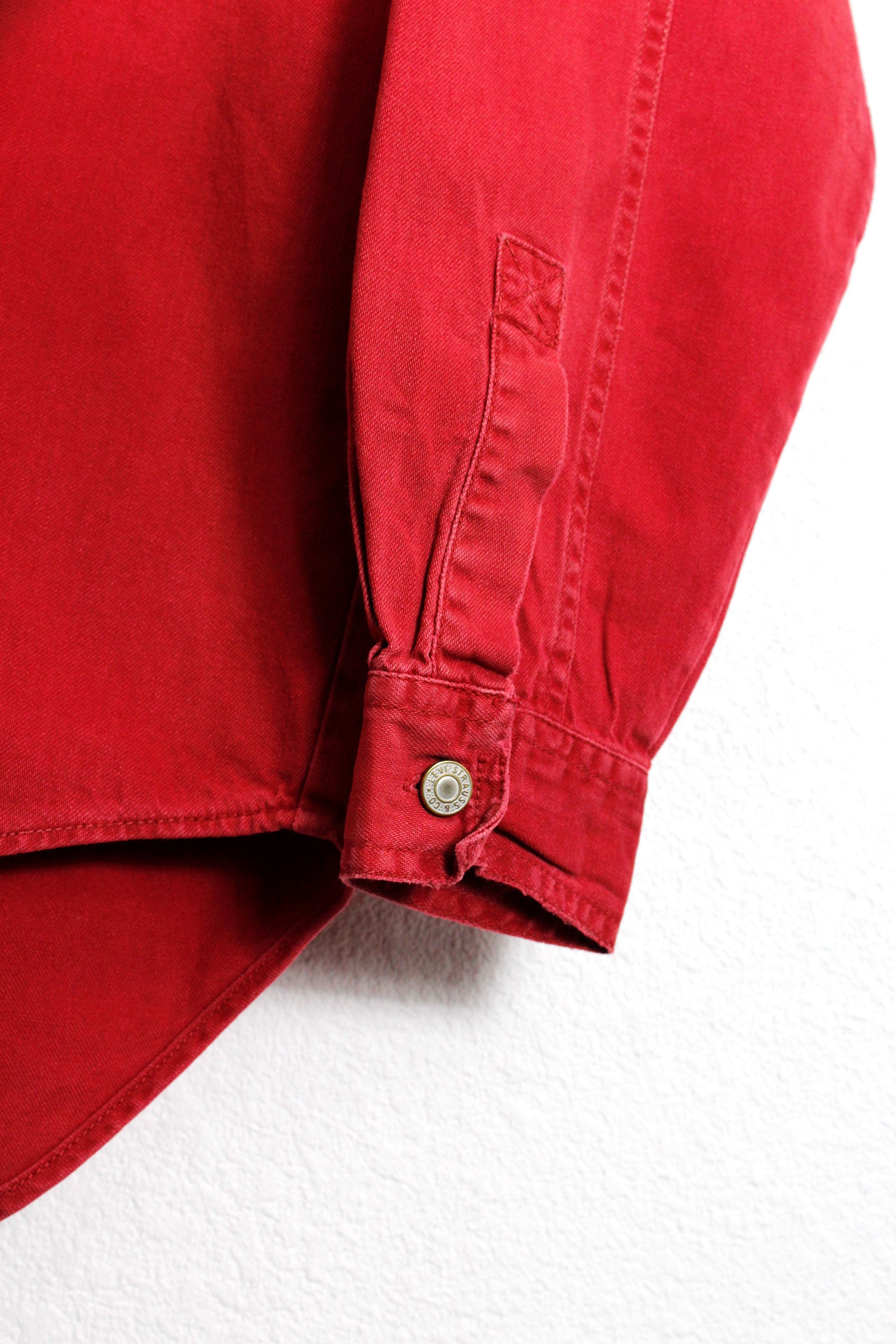 Levi's × Levi's Vintage Clothing × Vintage Levis Vintage Red Work Western Shirt 90s Size US M / EU 48-50 / 2 - 5 Thumbnail