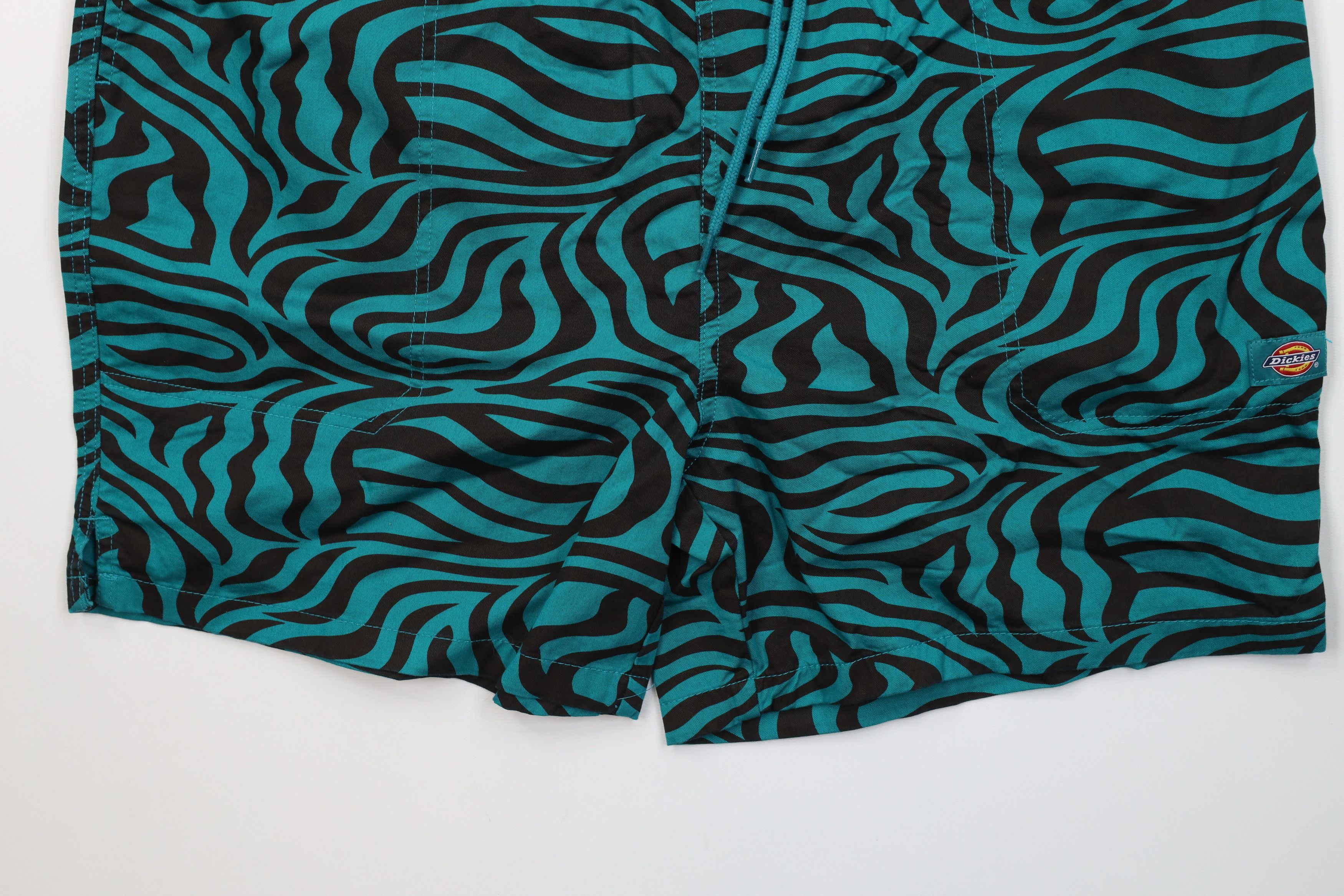 Dickies Deadstock Vintage Y2K Dickies Knee Zebra Stripe Shorts Teal Size US 34 / EU 50 - 4 Thumbnail
