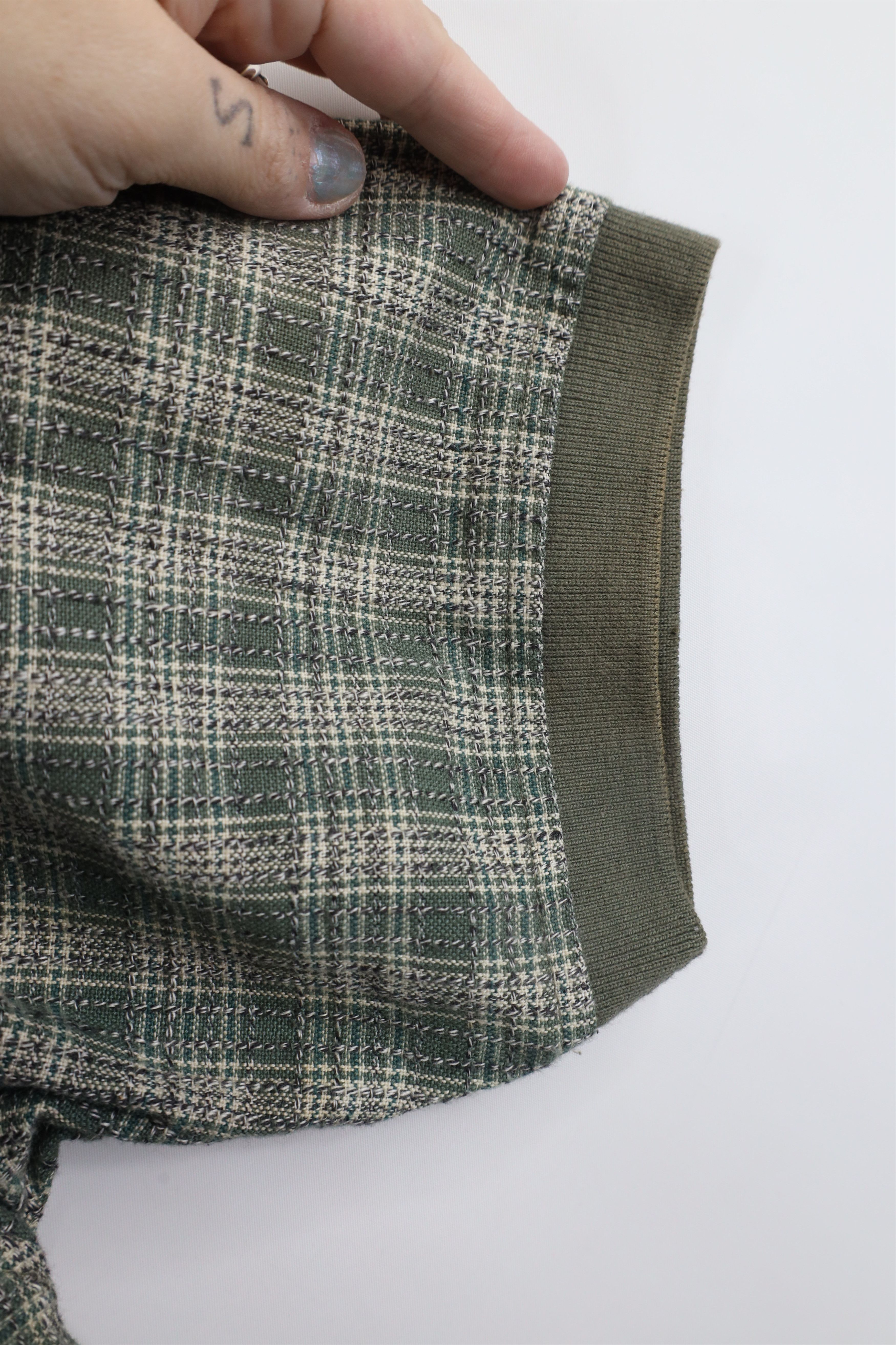 Vintage Vintage 90s Streetwear Fit Weave Collared Polo Shirt Plaid Size US M / EU 48-50 / 2 - 6 Thumbnail