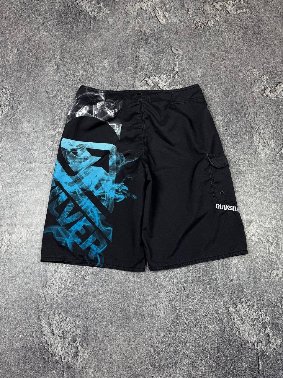 Quiksilver Y2K Quiksilver Blue Burn Flame 2000s Surf Style Vintage Size US 30 / EU 46 - 5 Thumbnail