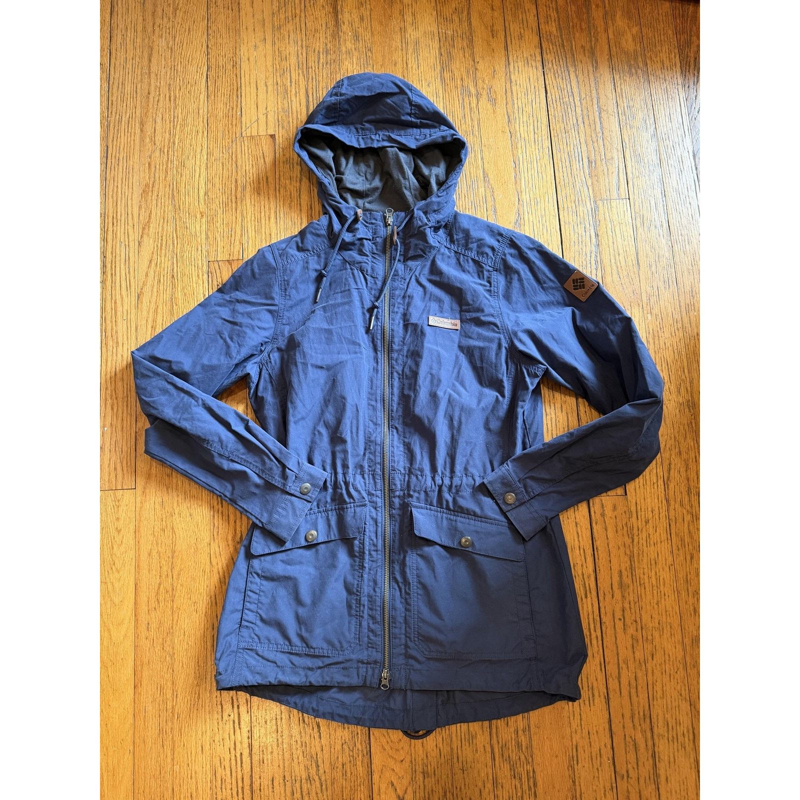 Columbia Columbia Jacket Medium Blue/Gray Hooded Parka Drawstring Size M / US 6-8 / IT 42-44 - 1 Thumbnail